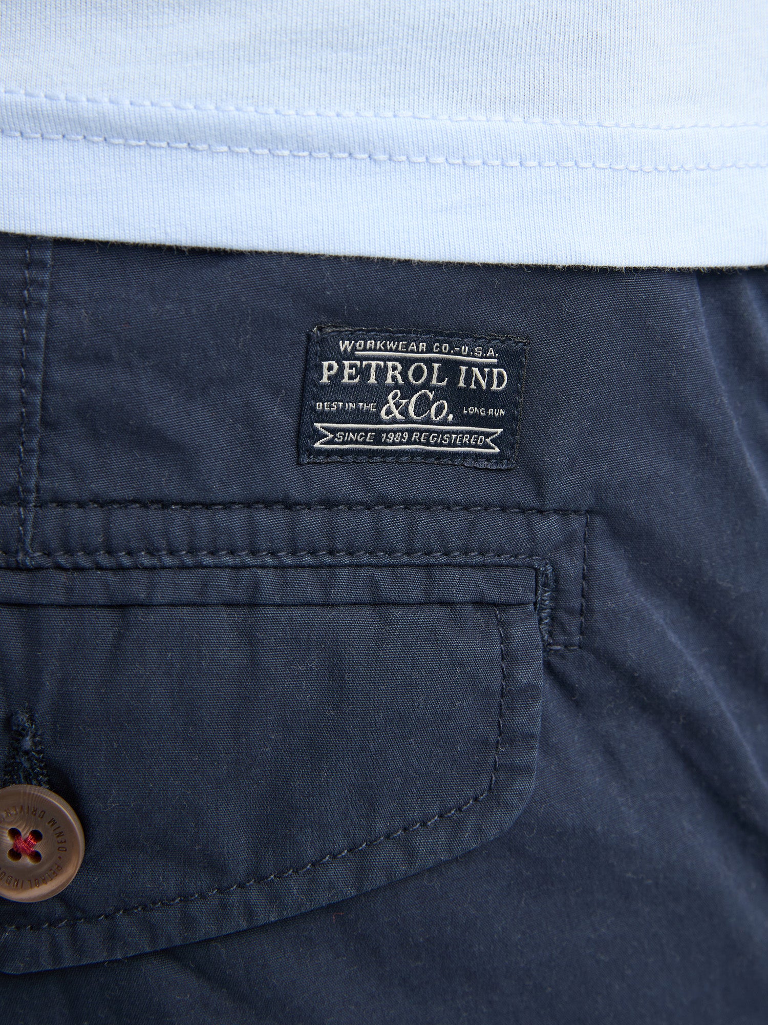 Petrol Industries Men Shorts Cargo Fit Navy Blue