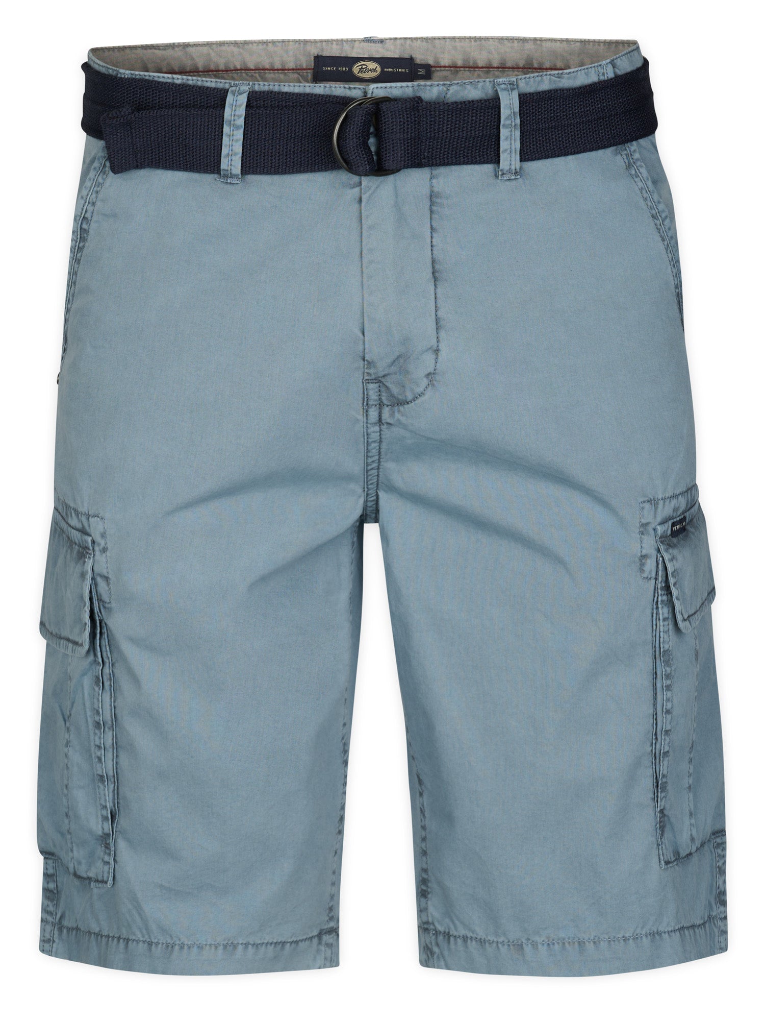 Petrol Industries Men Shorts Cargo Fit Marble Blue