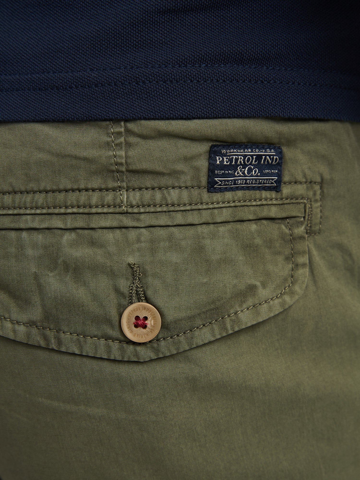 Petrol Industries Men Shorts Cargo Fit Dusty Army