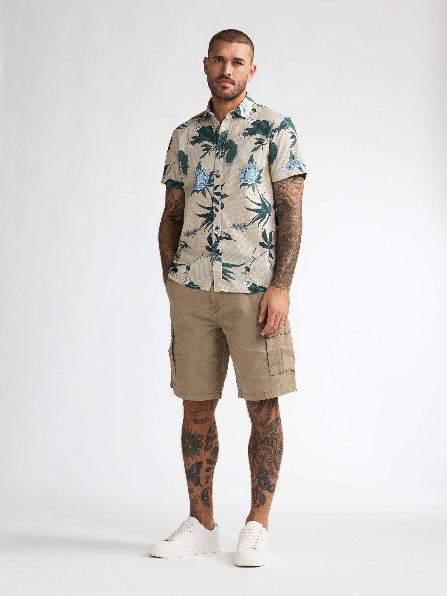 Petrol Industries Men Shorts Cargo Fit Light Tan