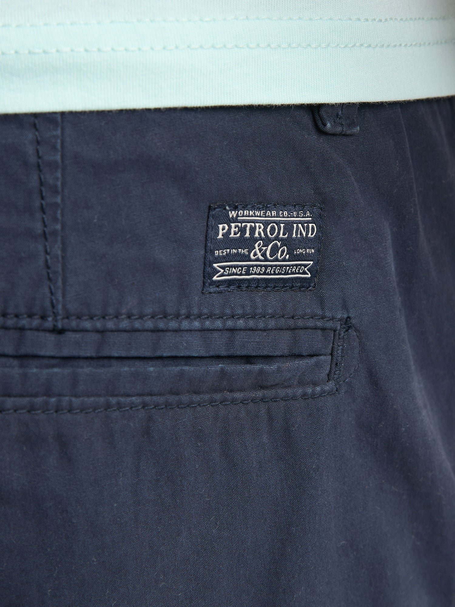 Petrol Industries Men Shorts Chino Fit Navy Blue