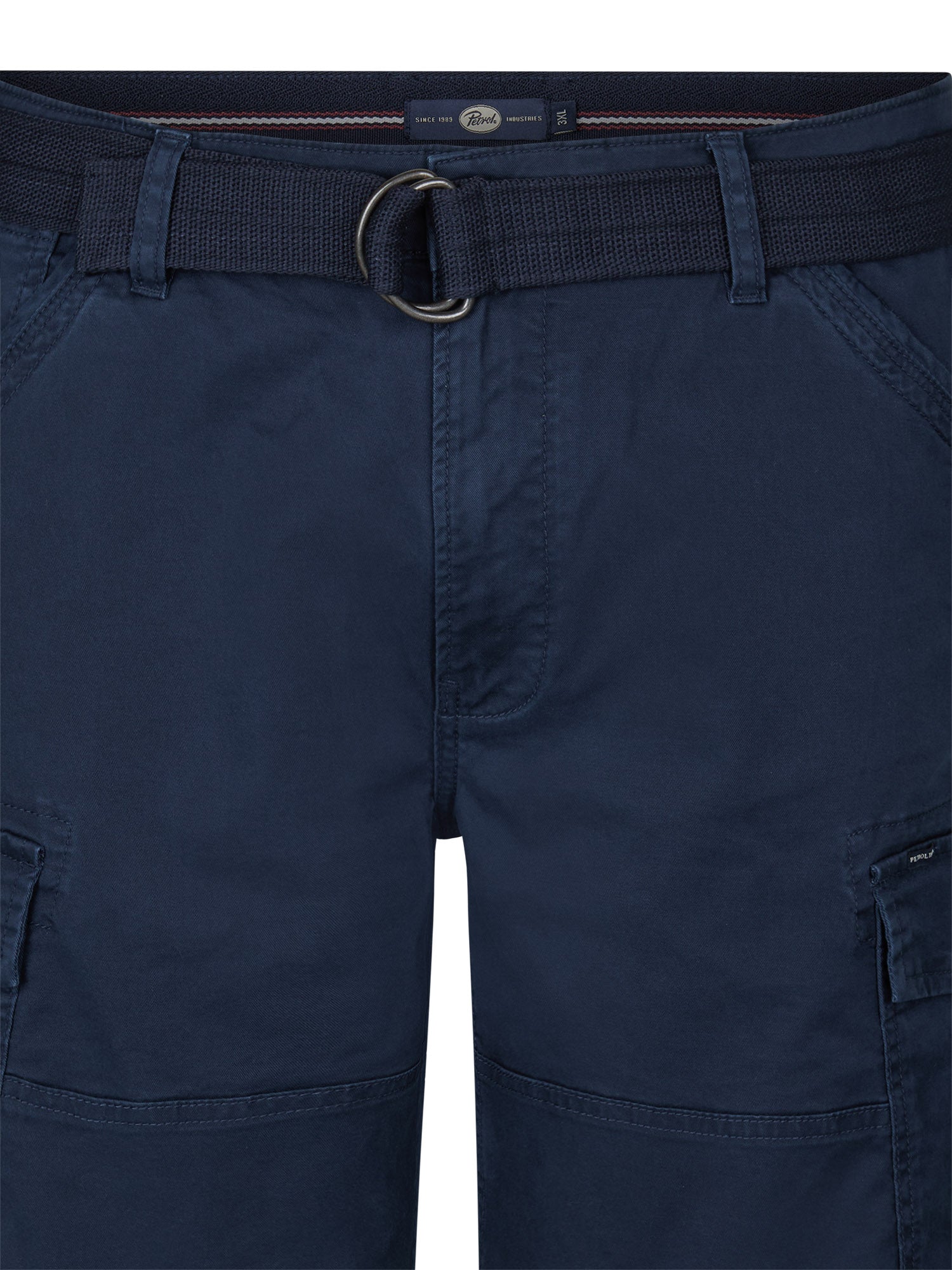 Petrol Industries Men Shorts Cargo Plus Fit Navy Blue
