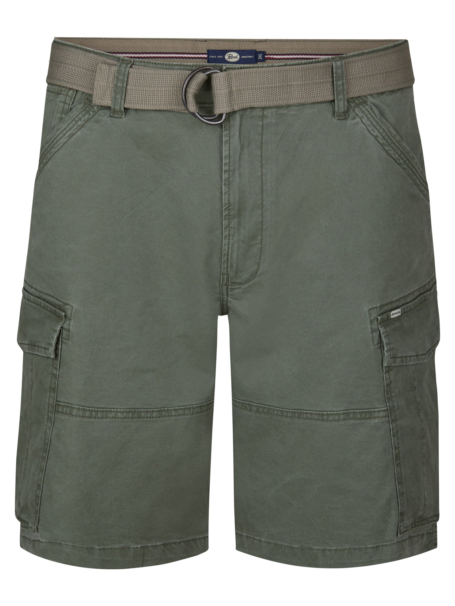 Petrol Industries Men Shorts Cargo Plus Fit Dusty Army