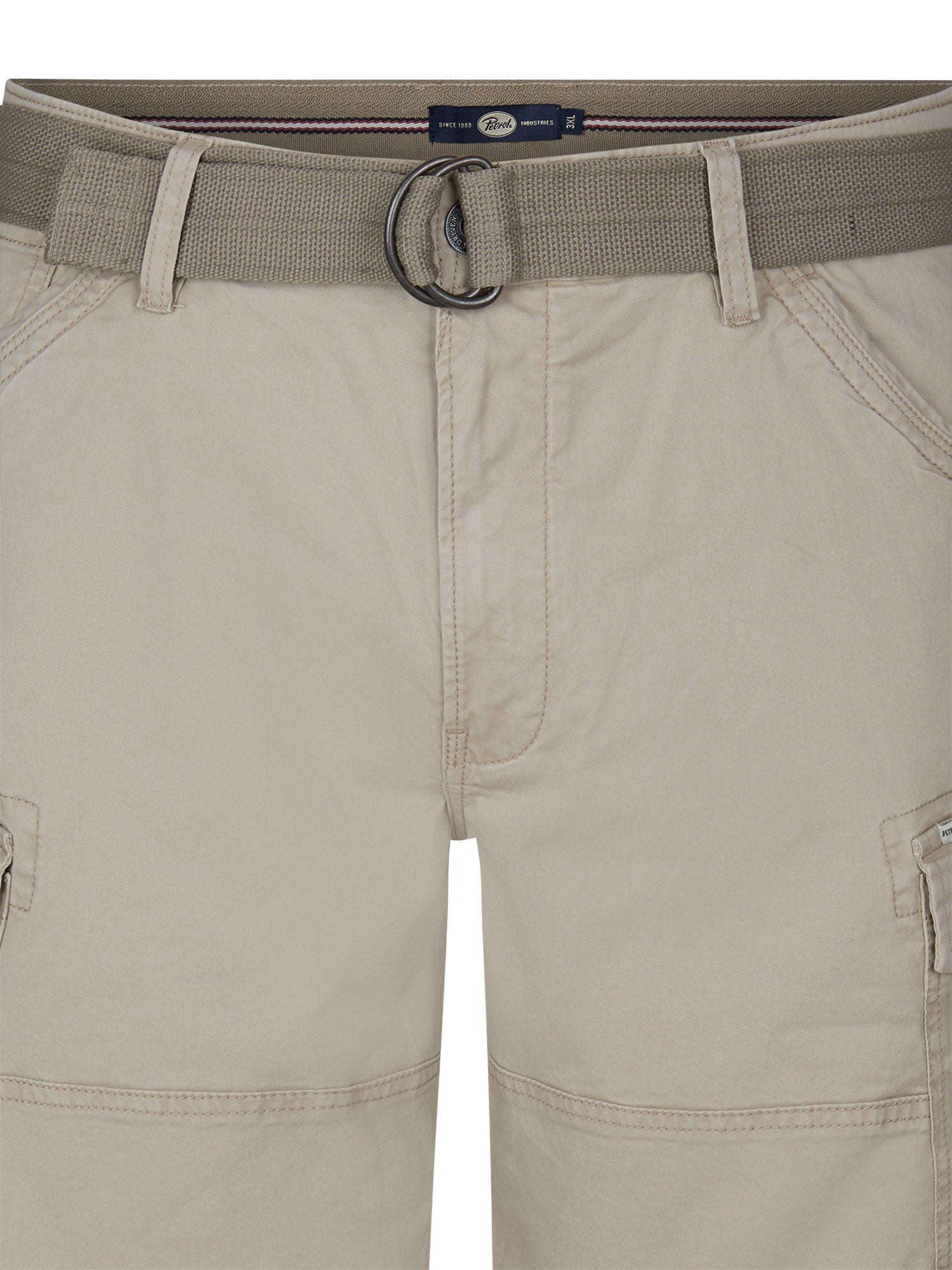 Petrol Industries Men Shorts Cargo Plus Fit Light Tan