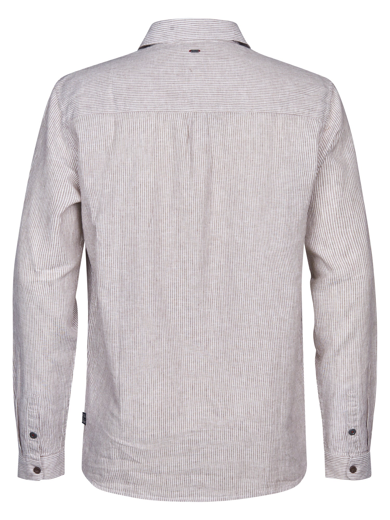 Petrol Industries Men Shirt Long Sleeve Uni Regular Fit Light Tan