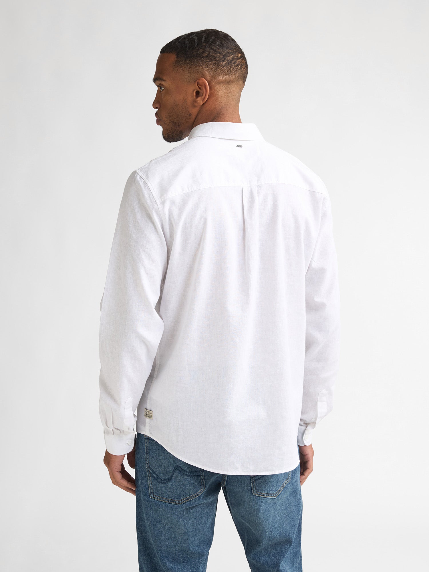 Petrol Industries Men Shirt Long Sleeve Uni Regular Fit Bright White