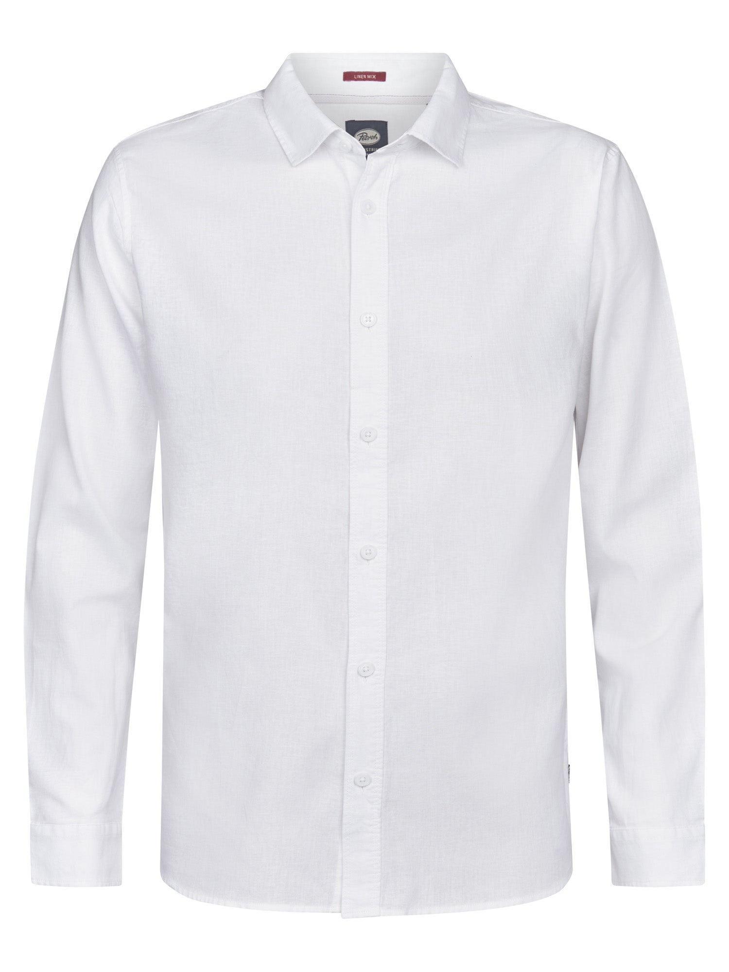 Petrol Industries Men Shirt Long Sleeve Uni Regular Fit Bright White