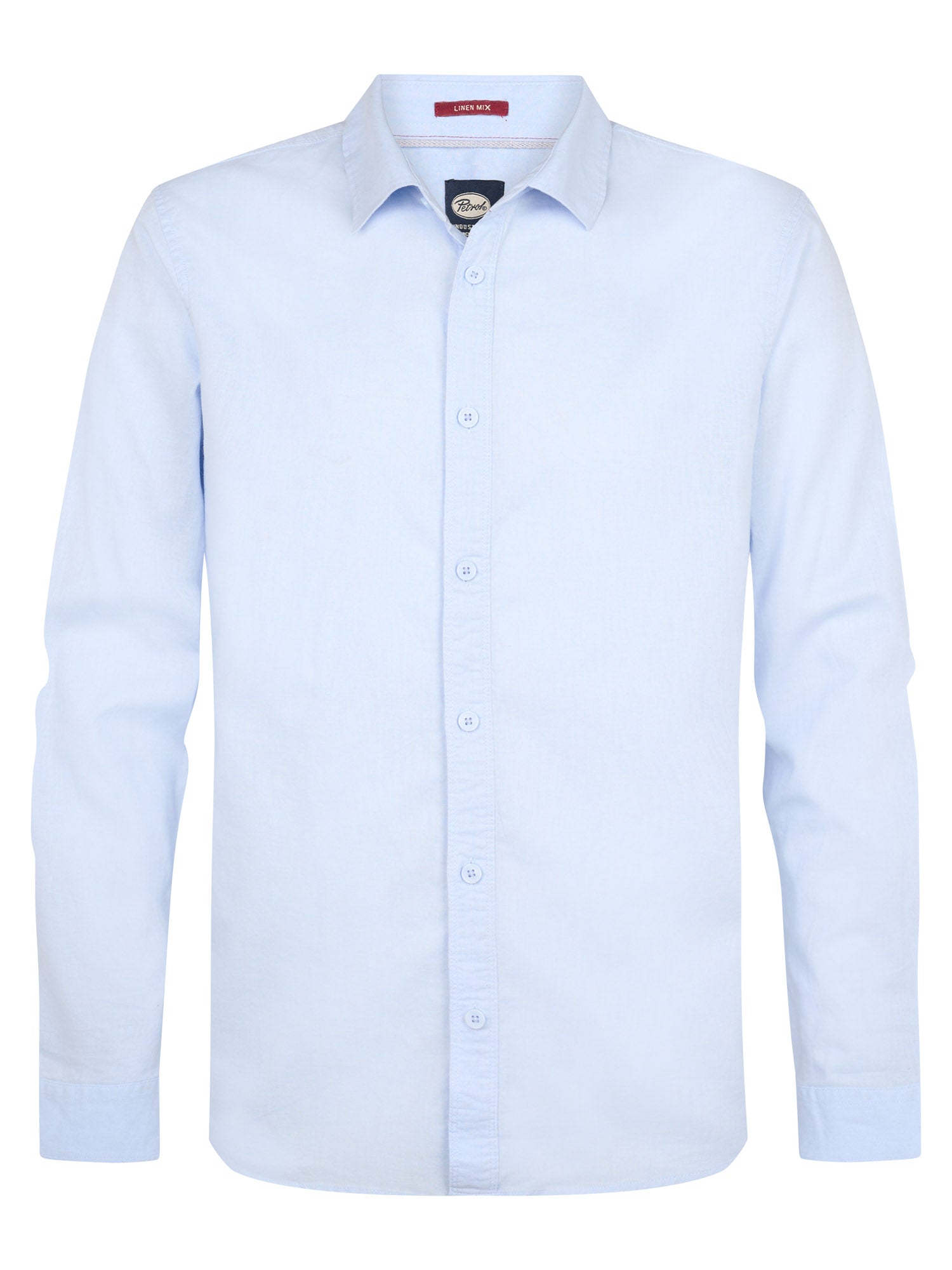 Petrol Industries Men Shirt Long Sleeve Uni Regular Fit Sky