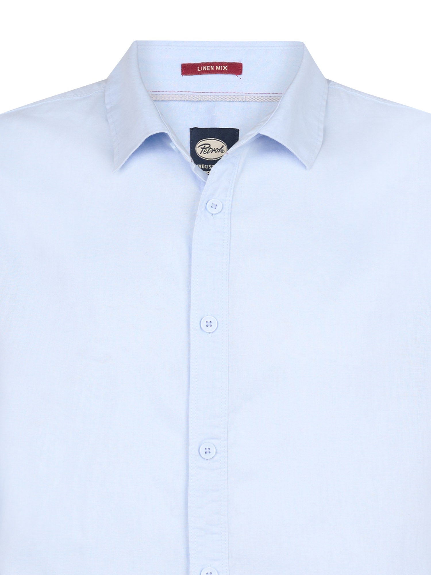 Petrol Industries Men Shirt Long Sleeve Uni Regular Fit Sky