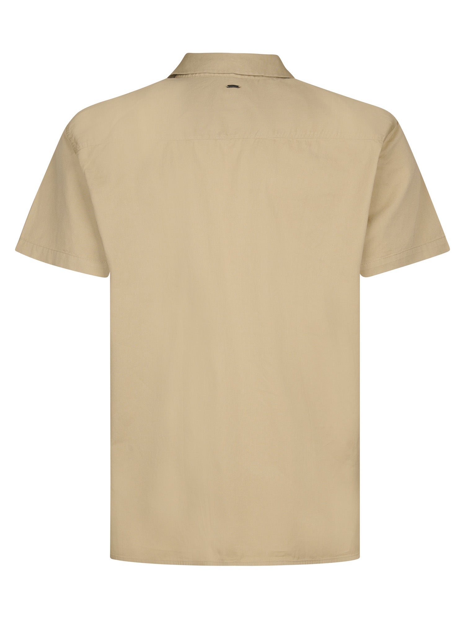 Petrol Industries Men Shirt Short Sleeve Uni Regular Plus Fit Light Tan