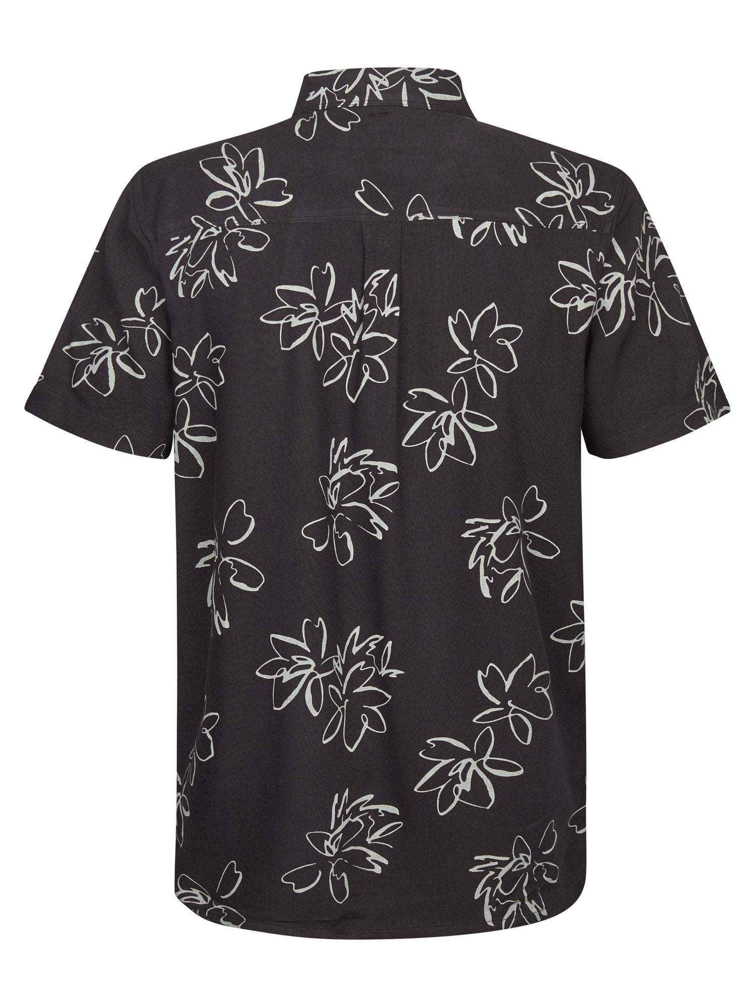 Petrol Industries Men Shirt Short Sleeve All-Over Print Regular Fit Black