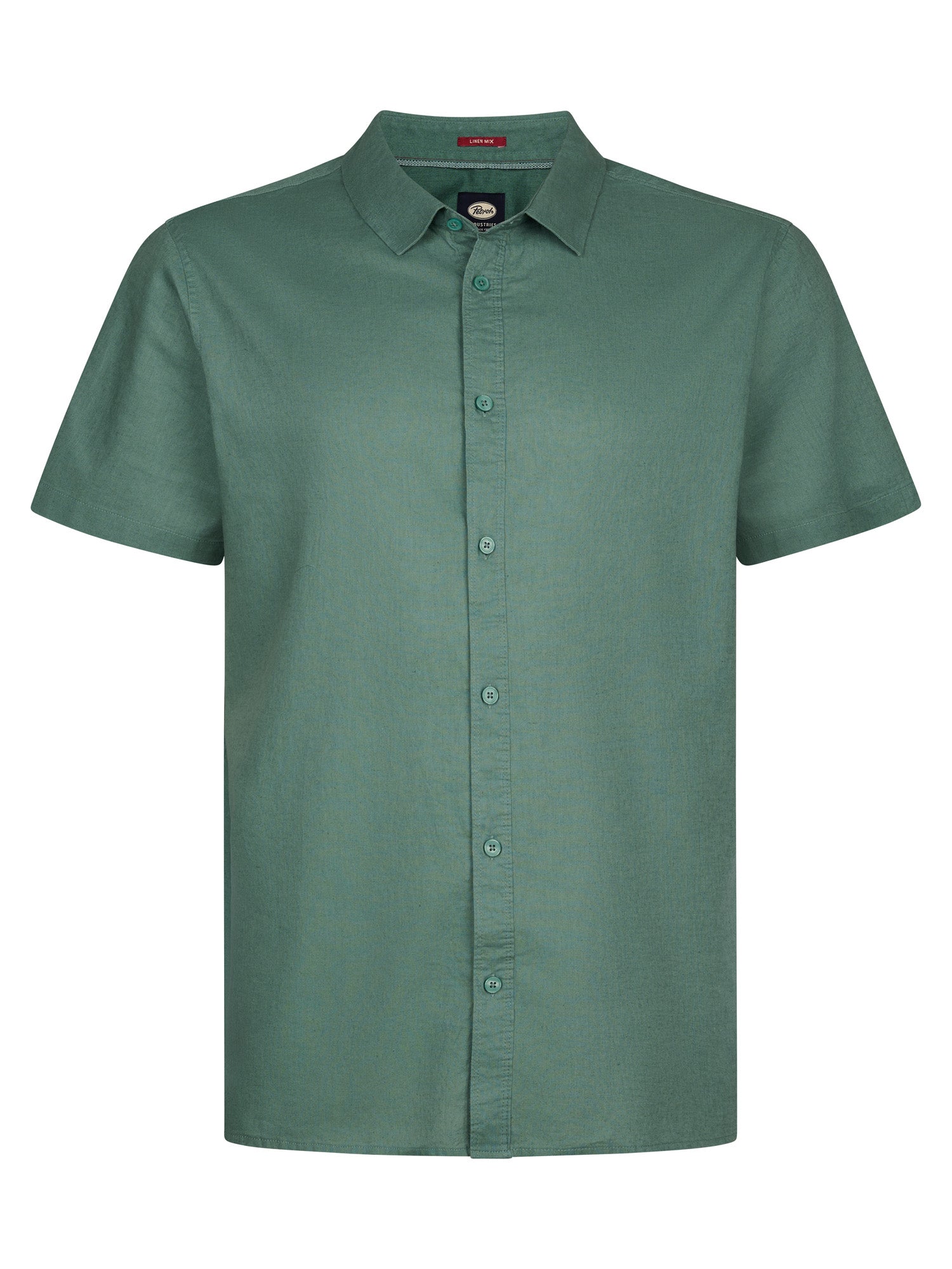 Petrol Industries Men Shirt Short Sleeve Uni Regular Plus Fit Oil Green