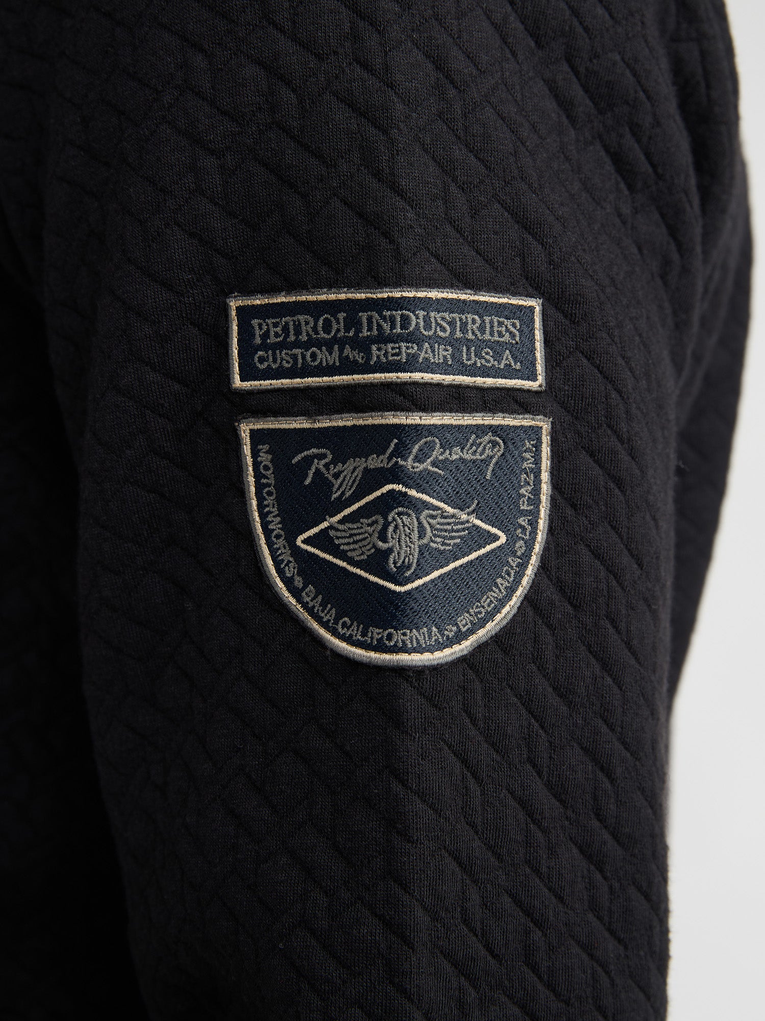 Petrol Industries Men Sweater Collar Zip Regular Fit Black
