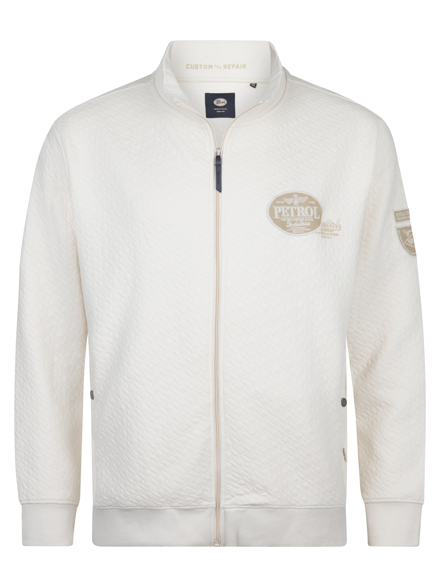 Petrol Industries Men Sweater Collar Zip Regular Plus Fit Seashell