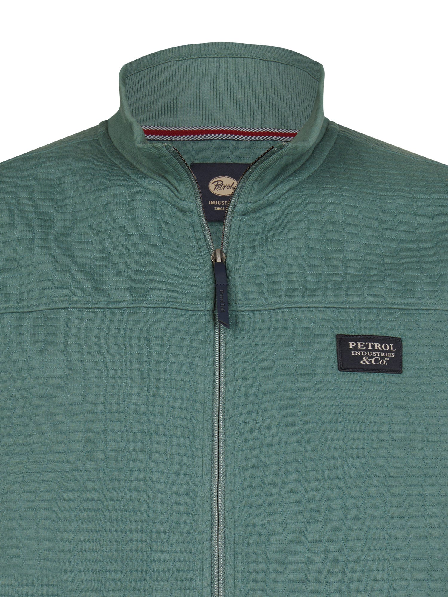 Petrol Industries Men Sweater Collar Zip Regular Fit Oil Green