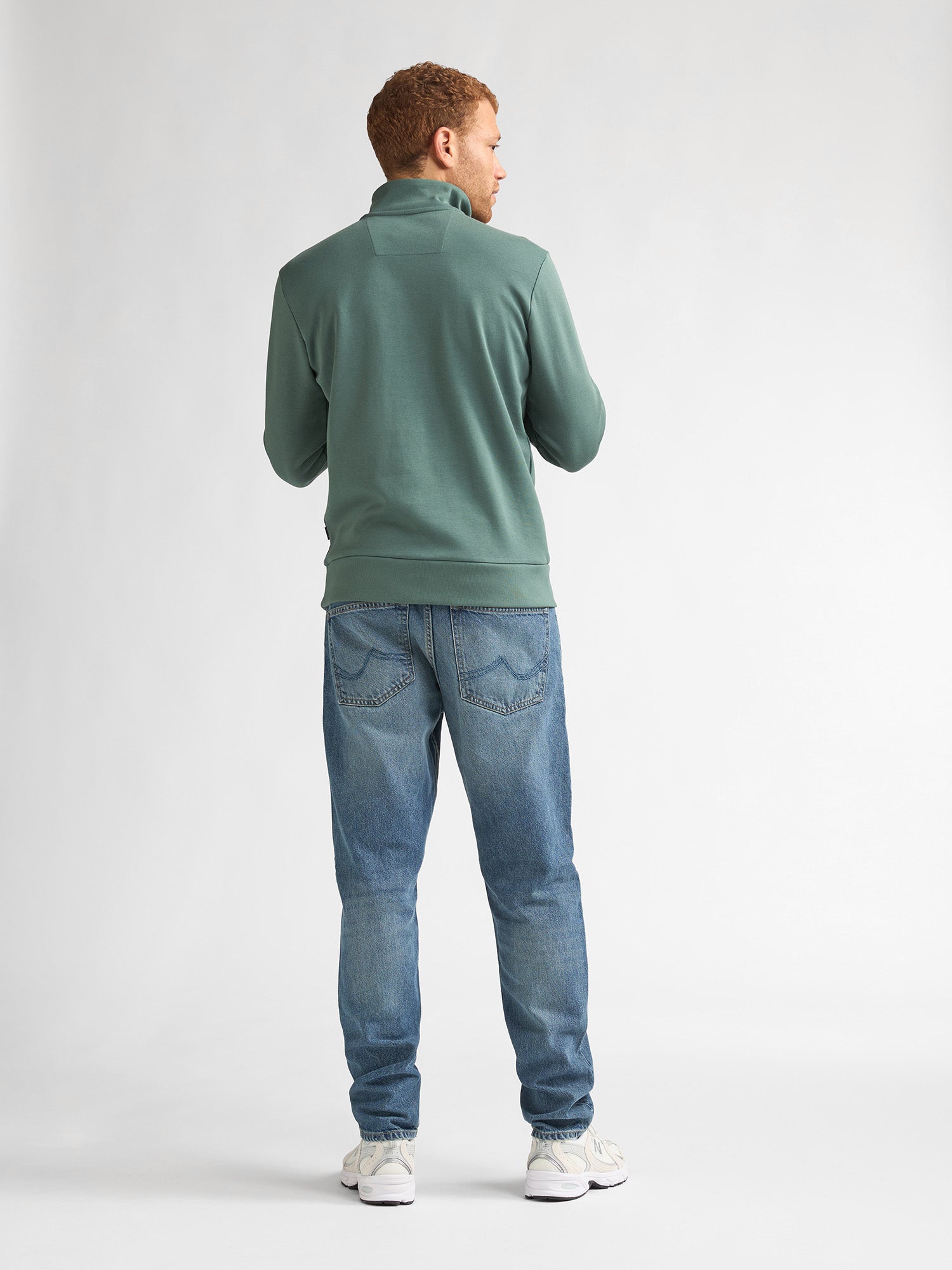 Petrol Industries Men Sweater Collar Zip Regular Fit Oil Green