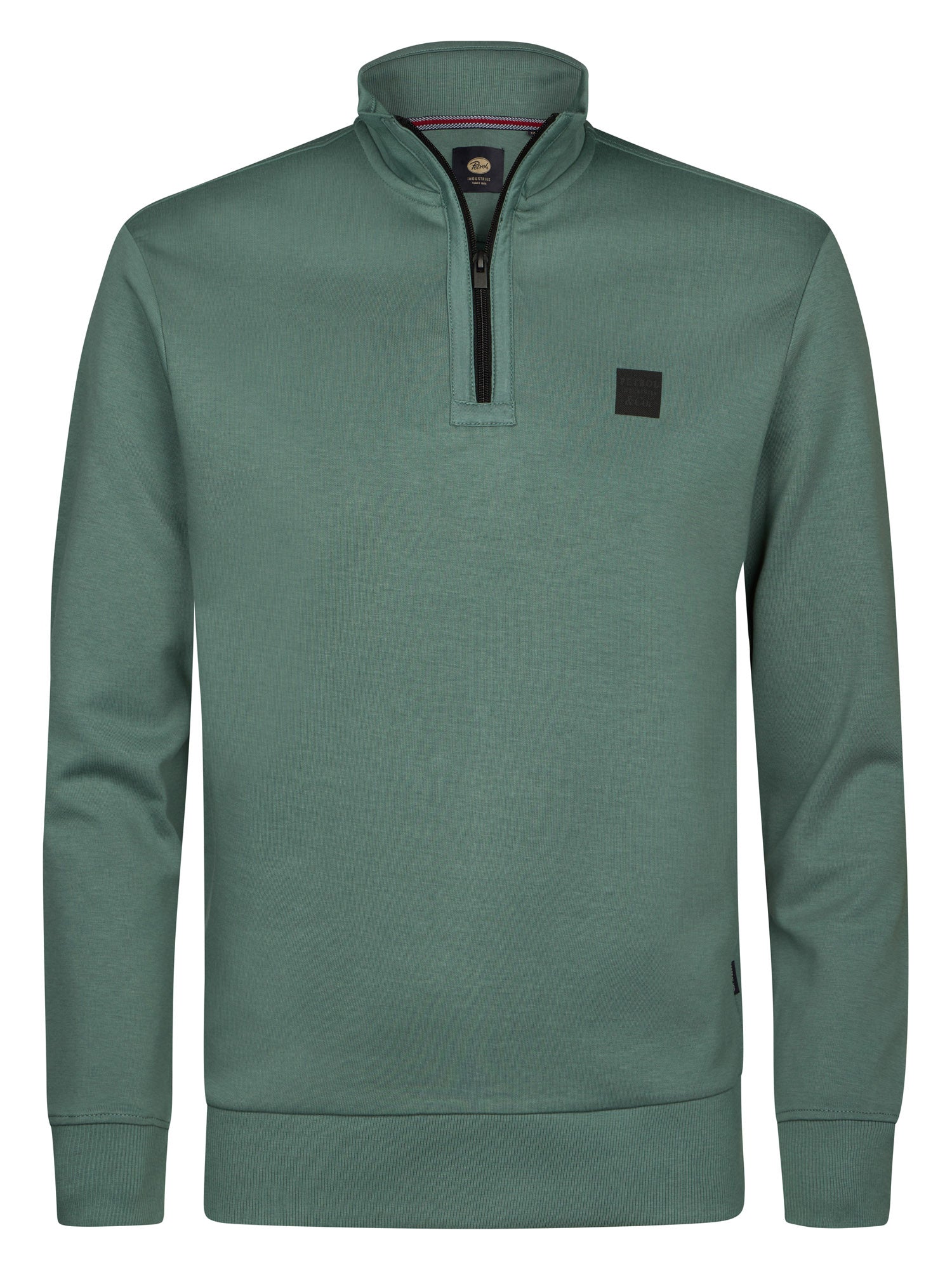 Petrol Industries Men Sweater Collar Zip Regular Fit Oil Green