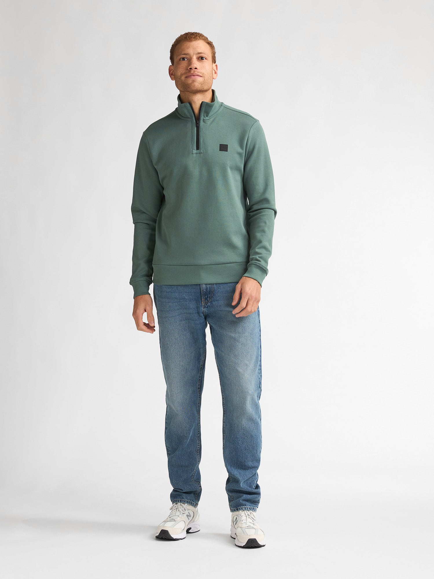 Petrol Industries Men Sweater Collar Zip Regular Fit Oil Green