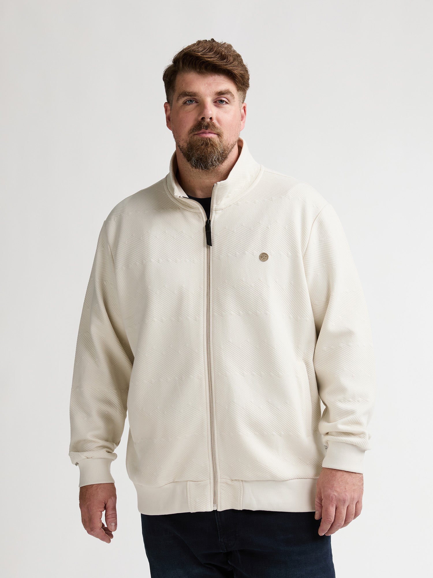 Petrol Industries Men Sweater Collar Zip Regular Plus Fit Seashell