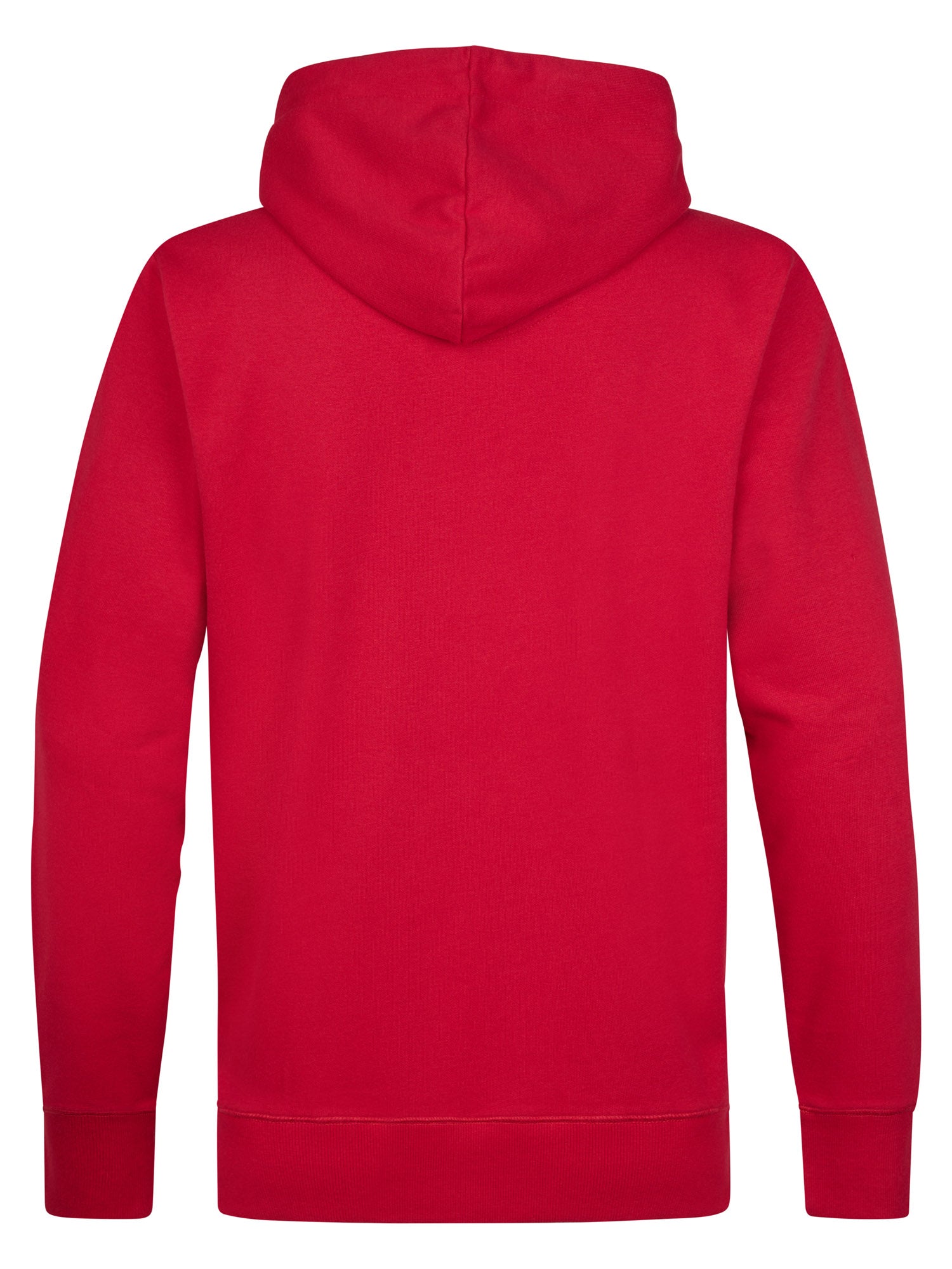 Petrol Industries Men Sweater Hooded Print Regular Fit Fire Red