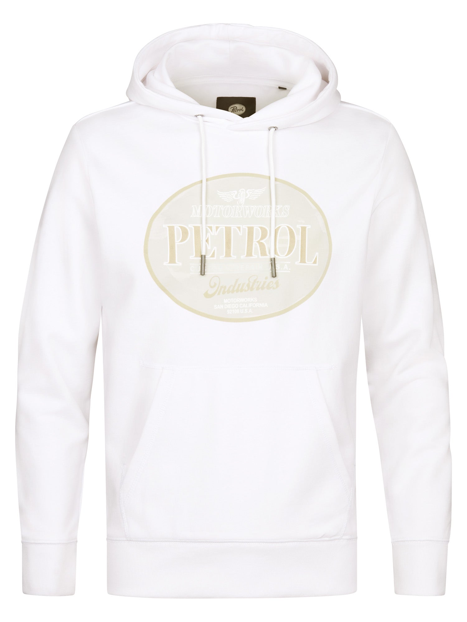 Petrol Industries Men Sweater Hooded Regular Fit Bright White