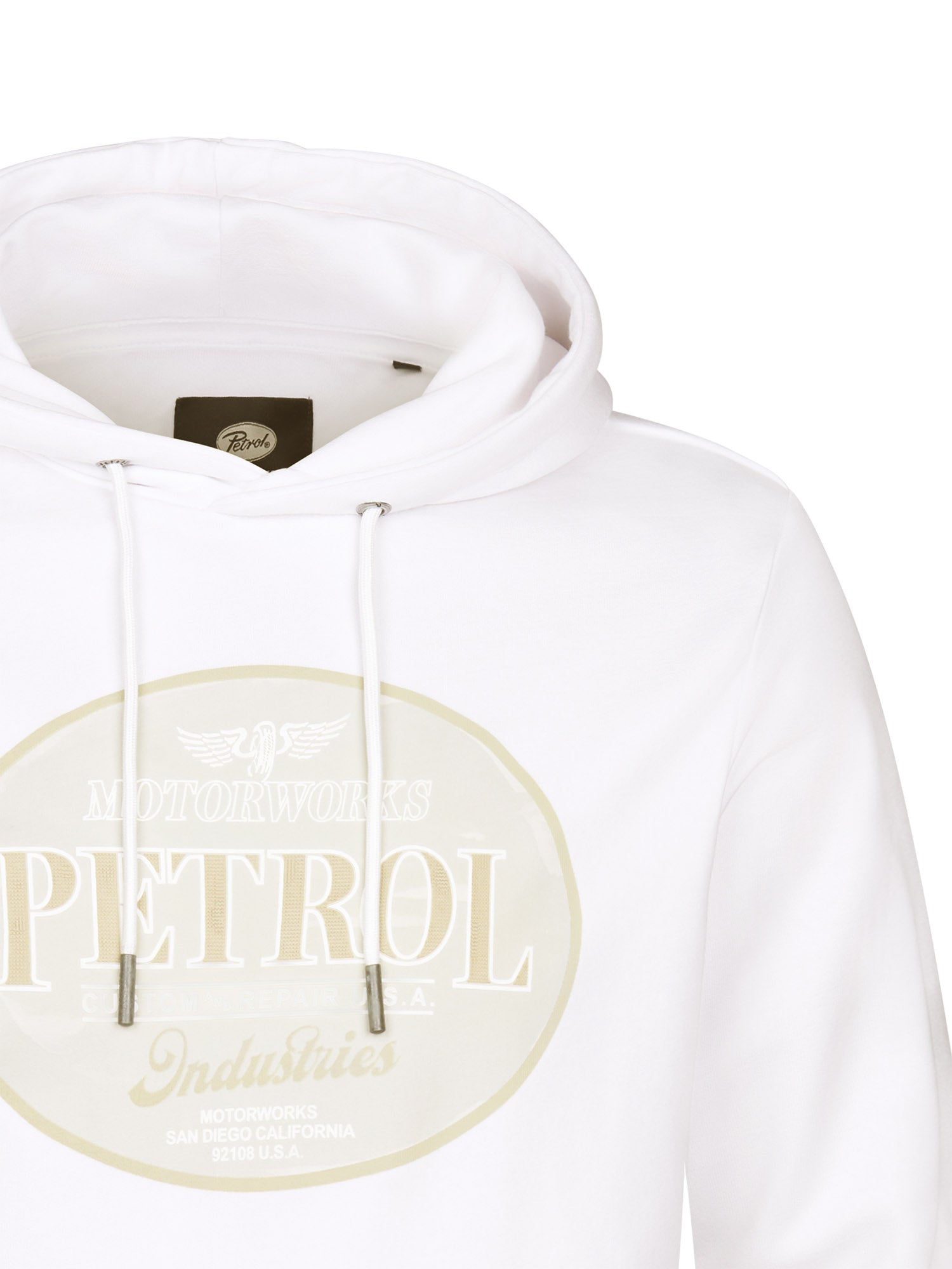Petrol Industries Men Sweater Hooded Regular Fit Bright White