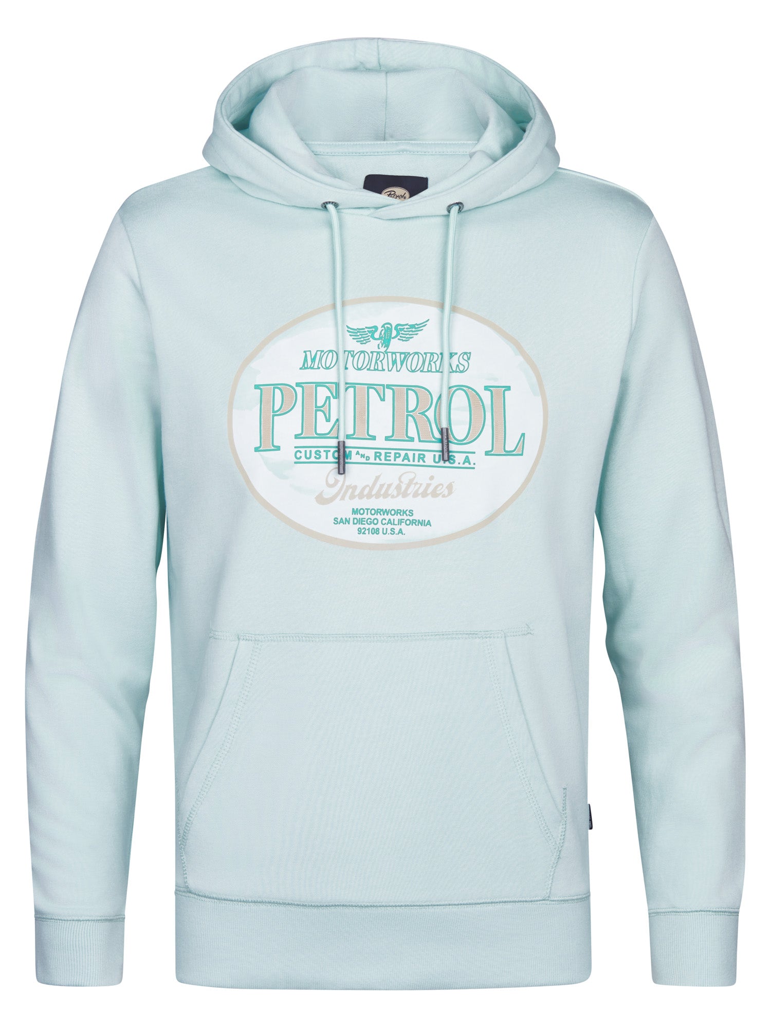 Petrol Industries Men Sweater Hooded Regular Fit Cool Mint
