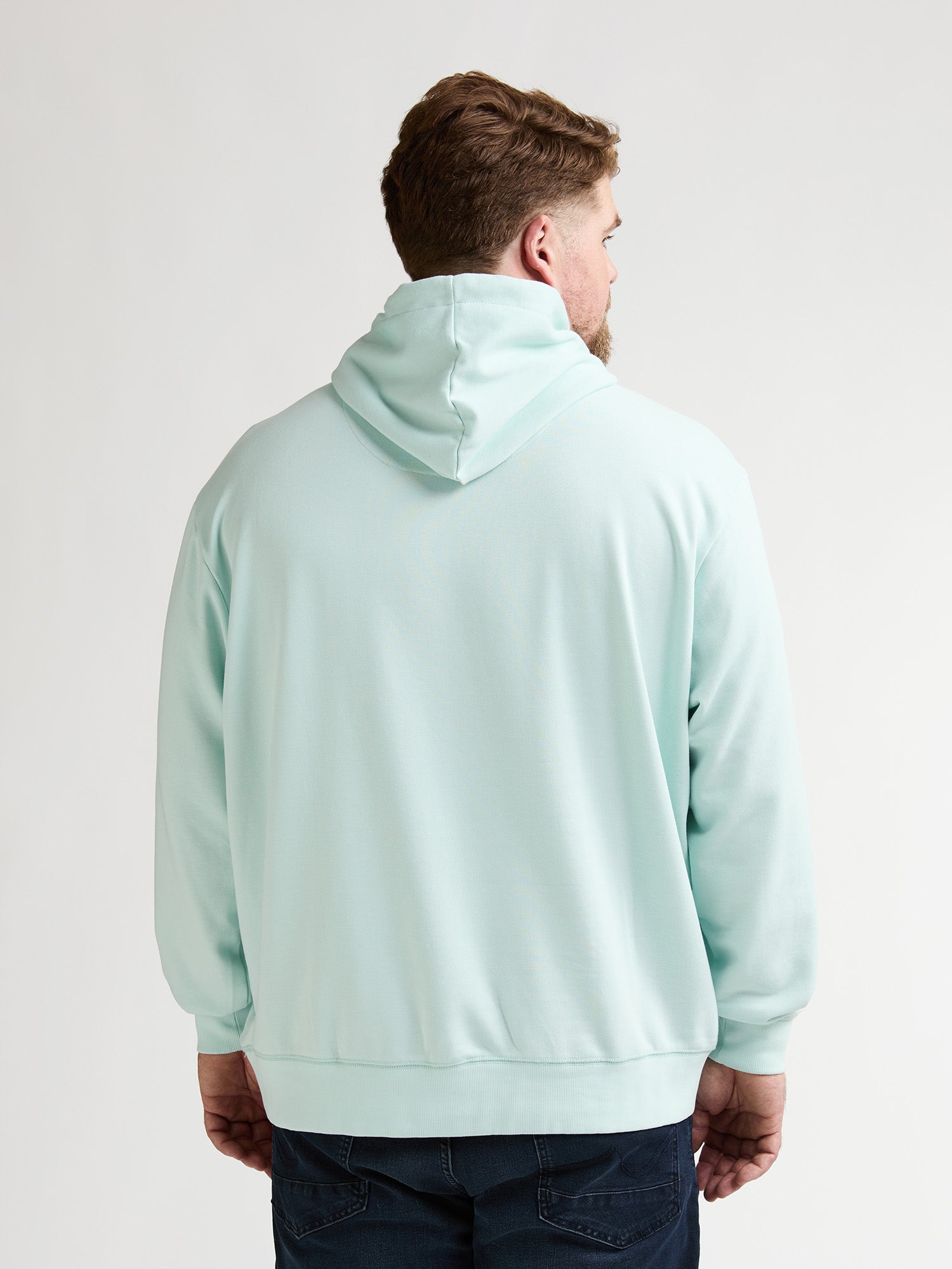 Petrol Industries Men Sweater Hooded Print Regular Plus Fit Cool Mint