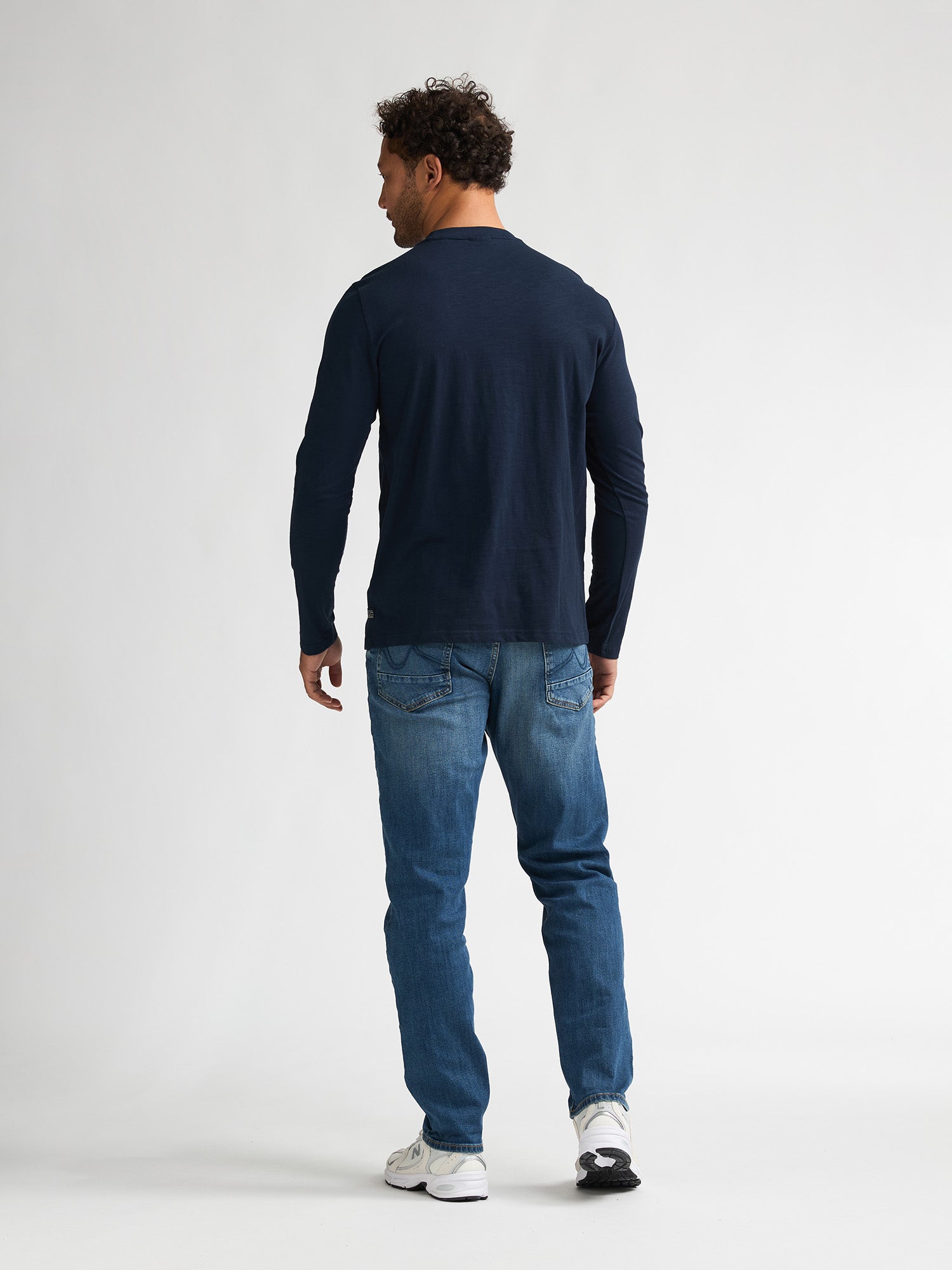 Petrol Industries Men T-Shirt Long Sleeve Regular Fit Navy Blue
