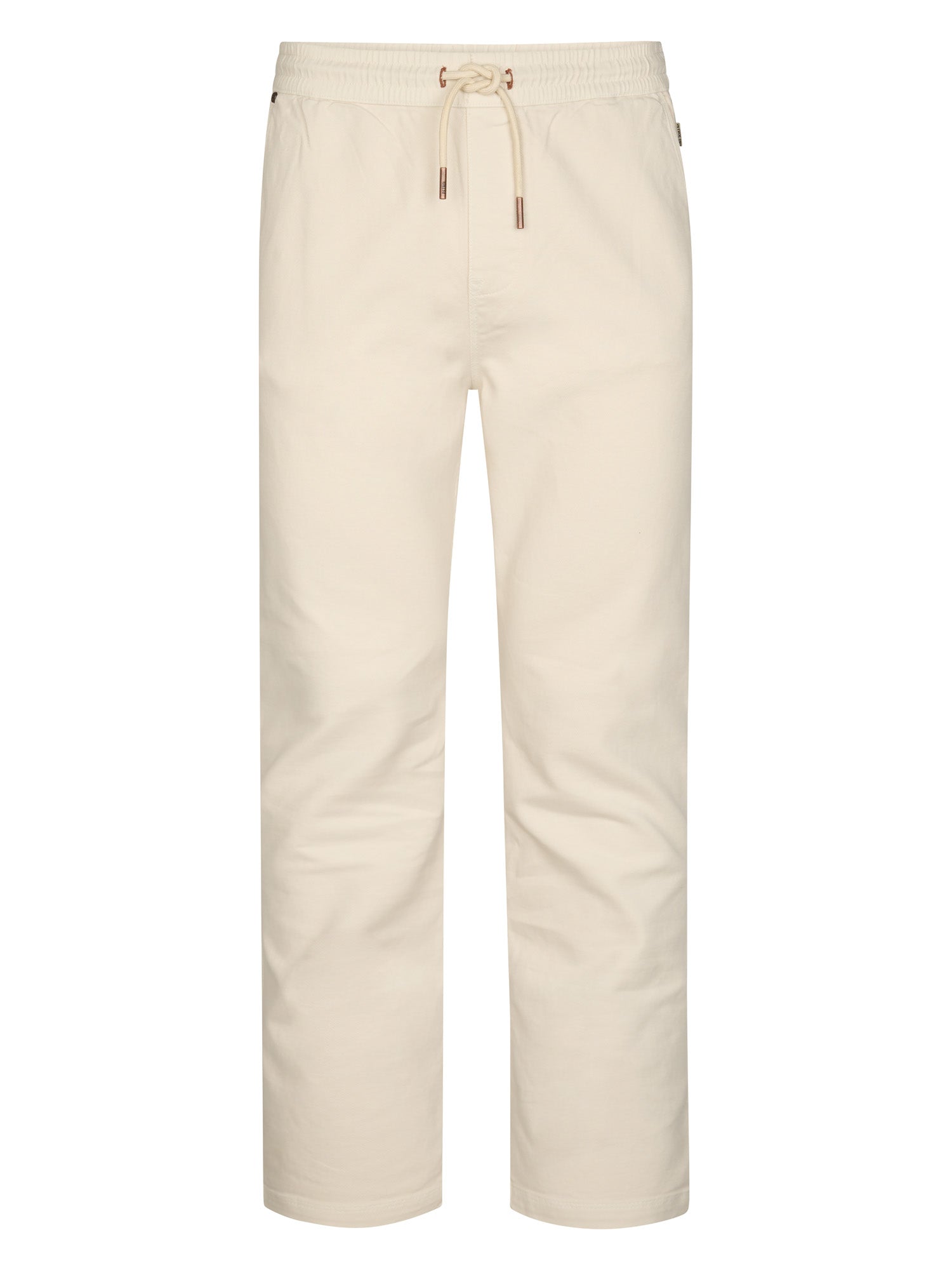 Petrol Industries Men Non Denim Trouser Tapered Fit Elastic Waistband Seashell