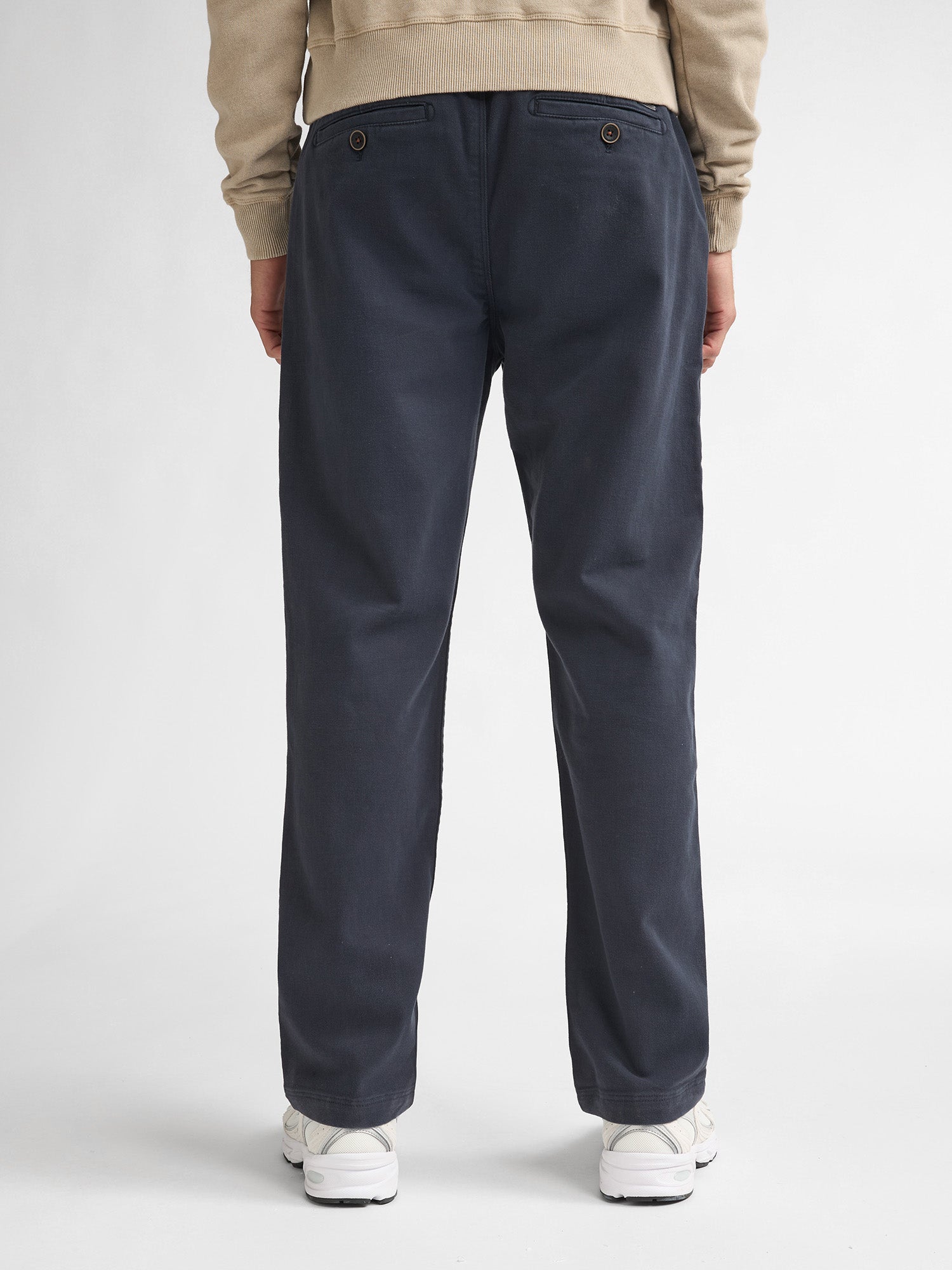 Petrol Industries Men Non Denim Trouser Tapered Fit Elastic Waistband Navy Blue