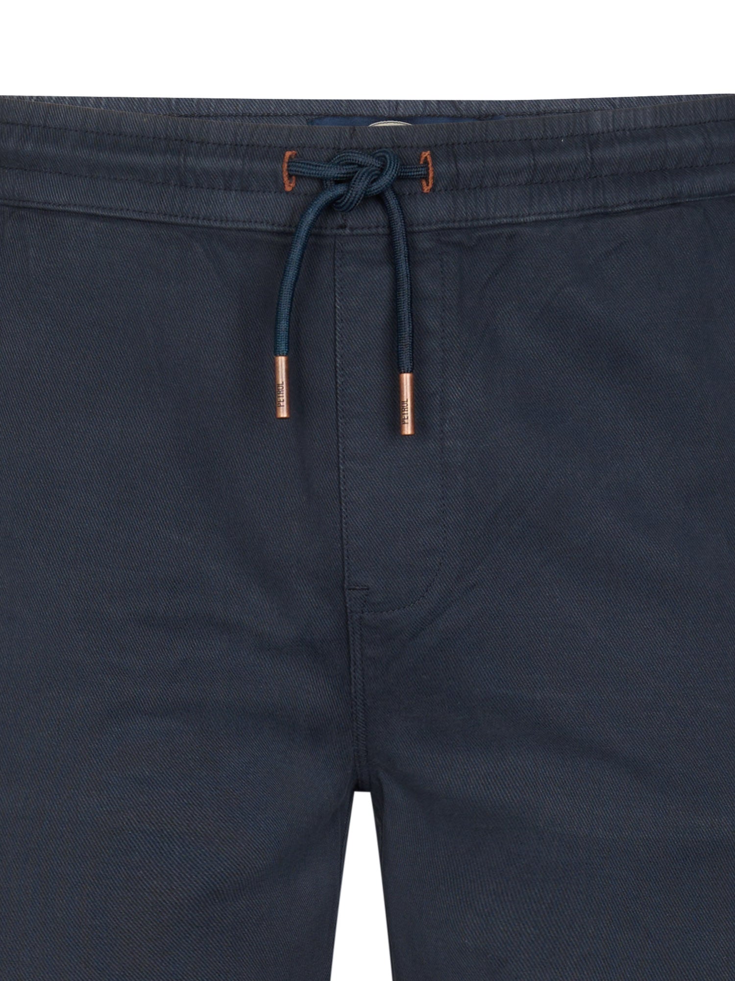 Petrol Industries Men Non Denim Trouser Tapered Fit Elastic Waistband Navy Blue