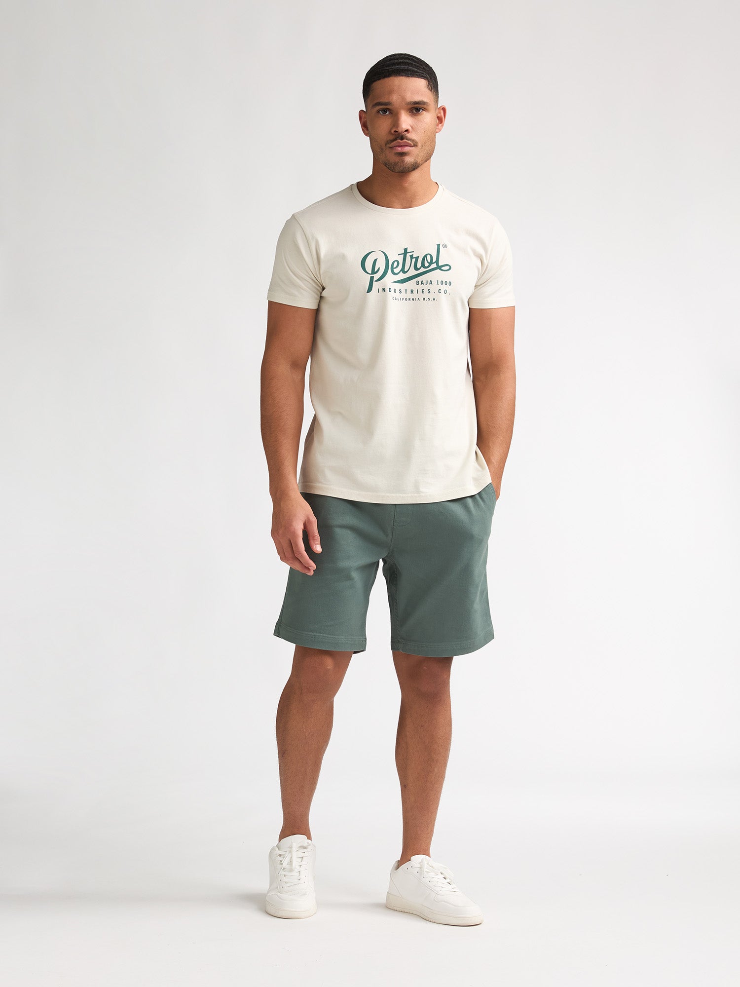 Petrol Industries Men T-Shirt Short Sleeve Classic Print Regular Fit Seashell