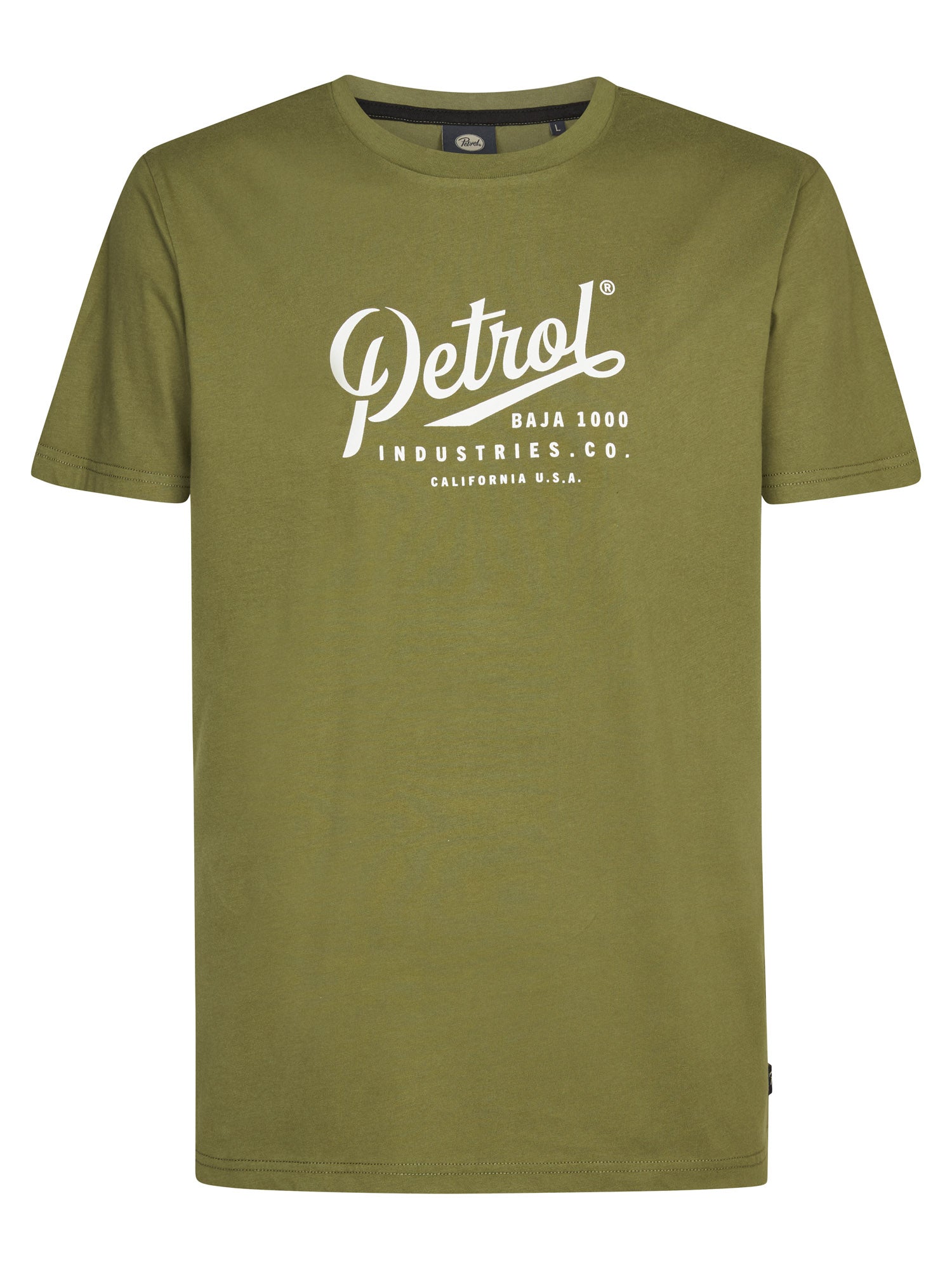 Petrol Industries Men T-Shirt Short Sleeve Classic Print Regular Fit Dusty Army