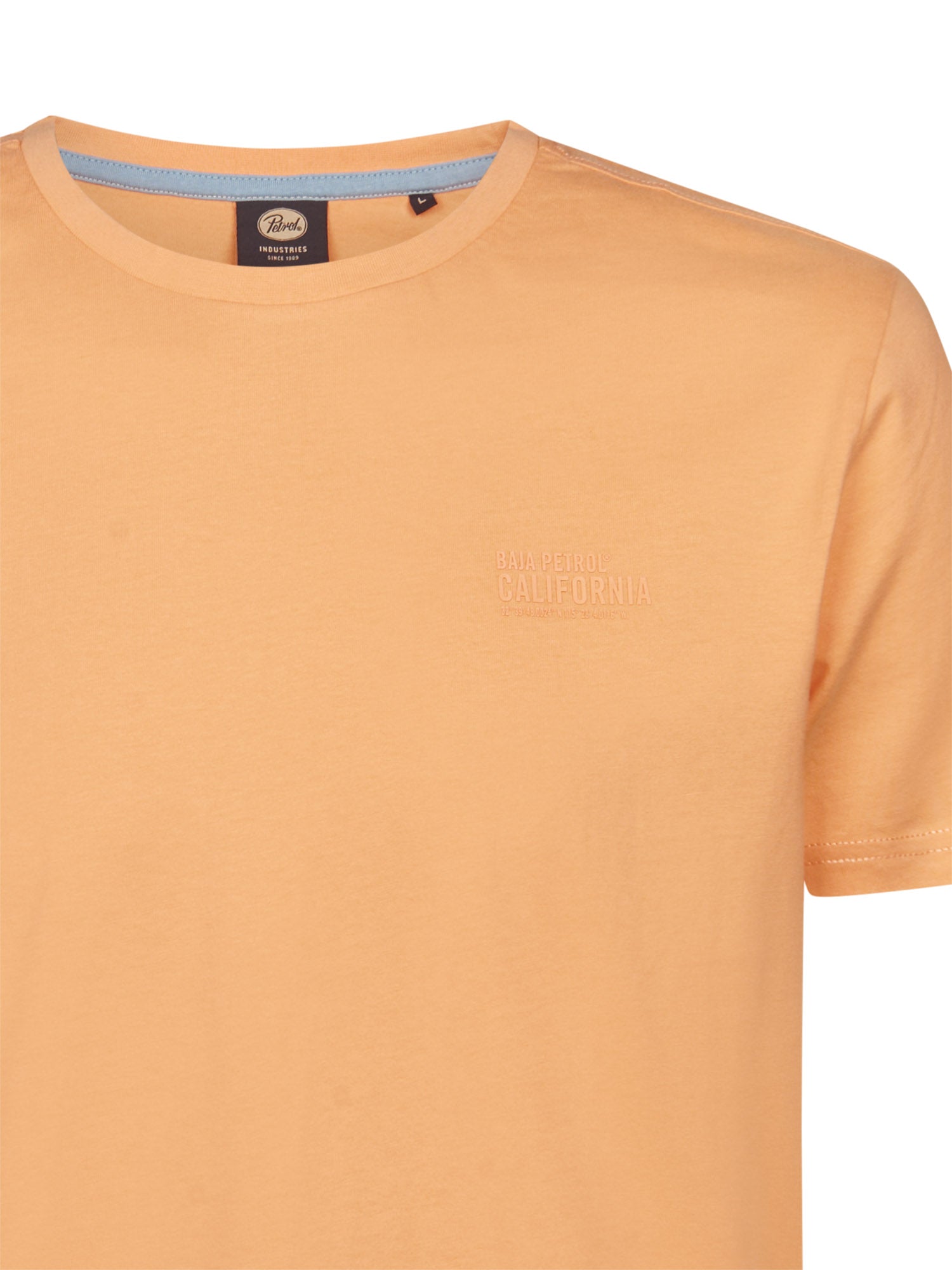 Petrol Industries Men T-Shirt Short Sleeve Classic Print Regular Fit Tropical Orange