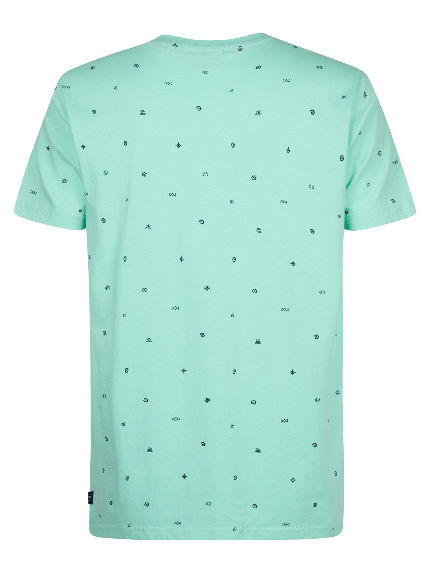 Petrol Industries Men T-Shirt Short Sleeve All-Over Print Regular Fit Green Aqua