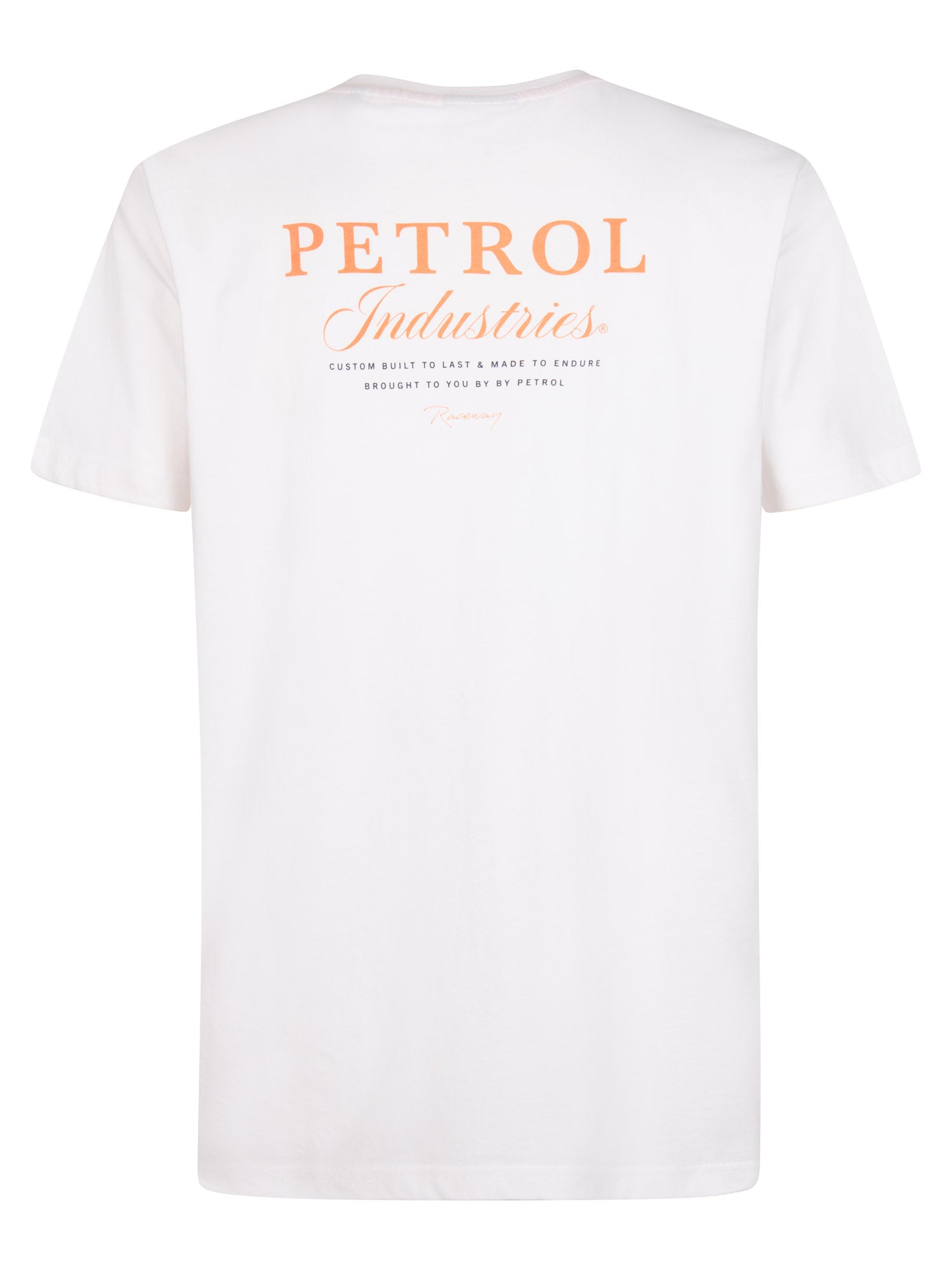 Petrol Industries Men T-Shirt Short Sleeve Classic Print Regular Fit Bright White