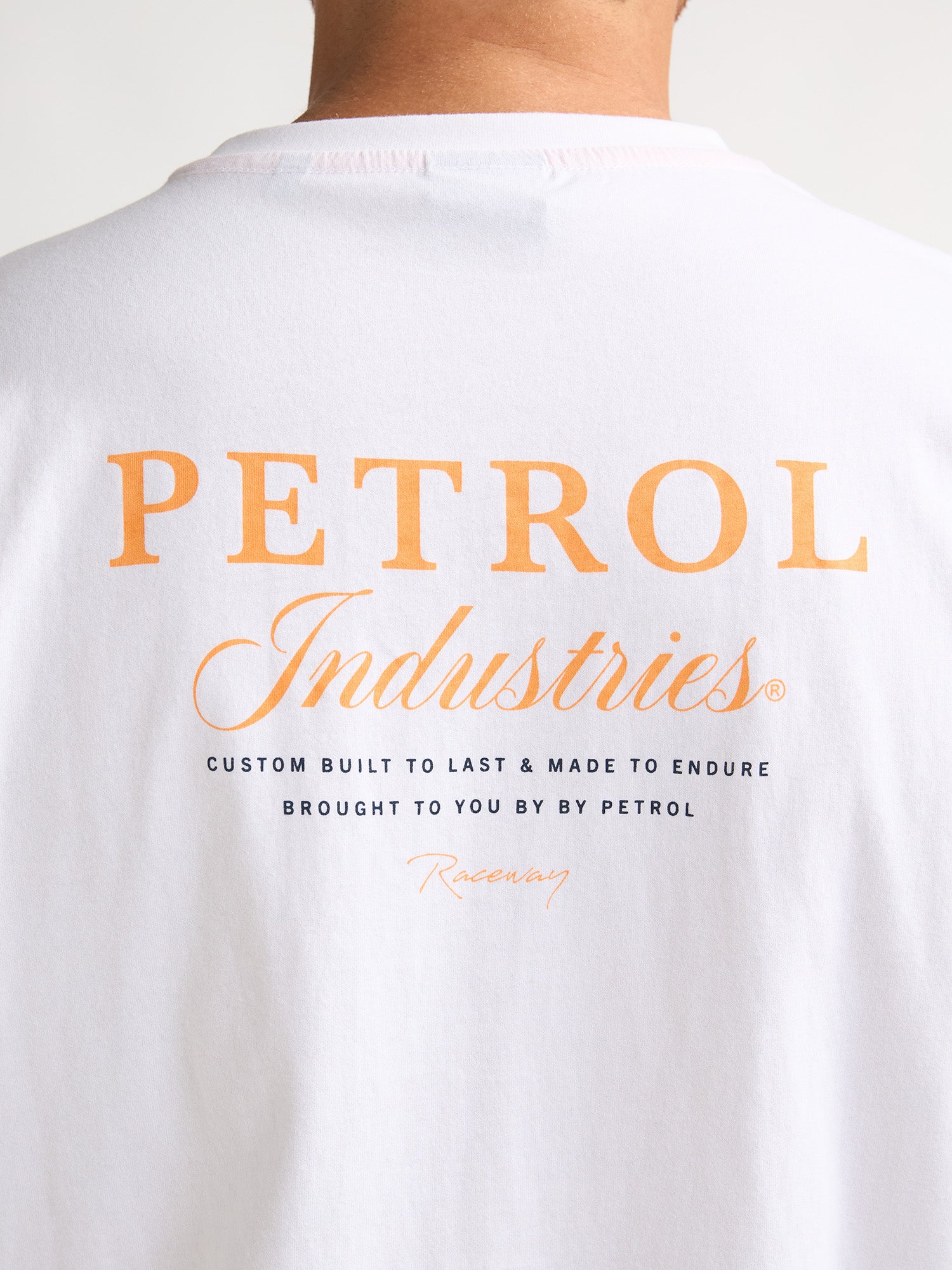 Petrol Industries Men T-Shirt Short Sleeve Classic Print Regular Fit Bright White