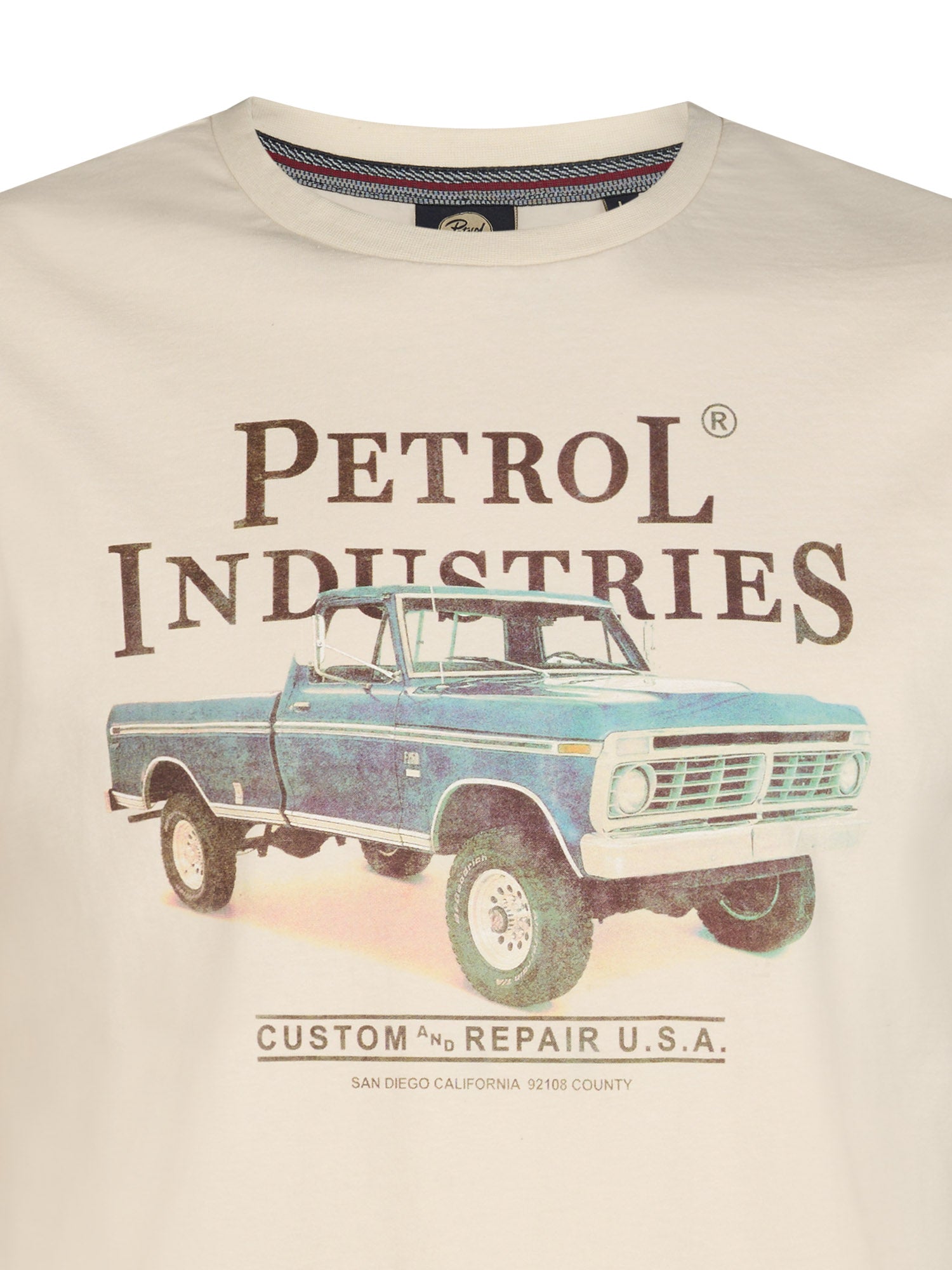 Petrol Industries Men T-Shirt Short Sleeve Photo Print Regular Fit Seashell