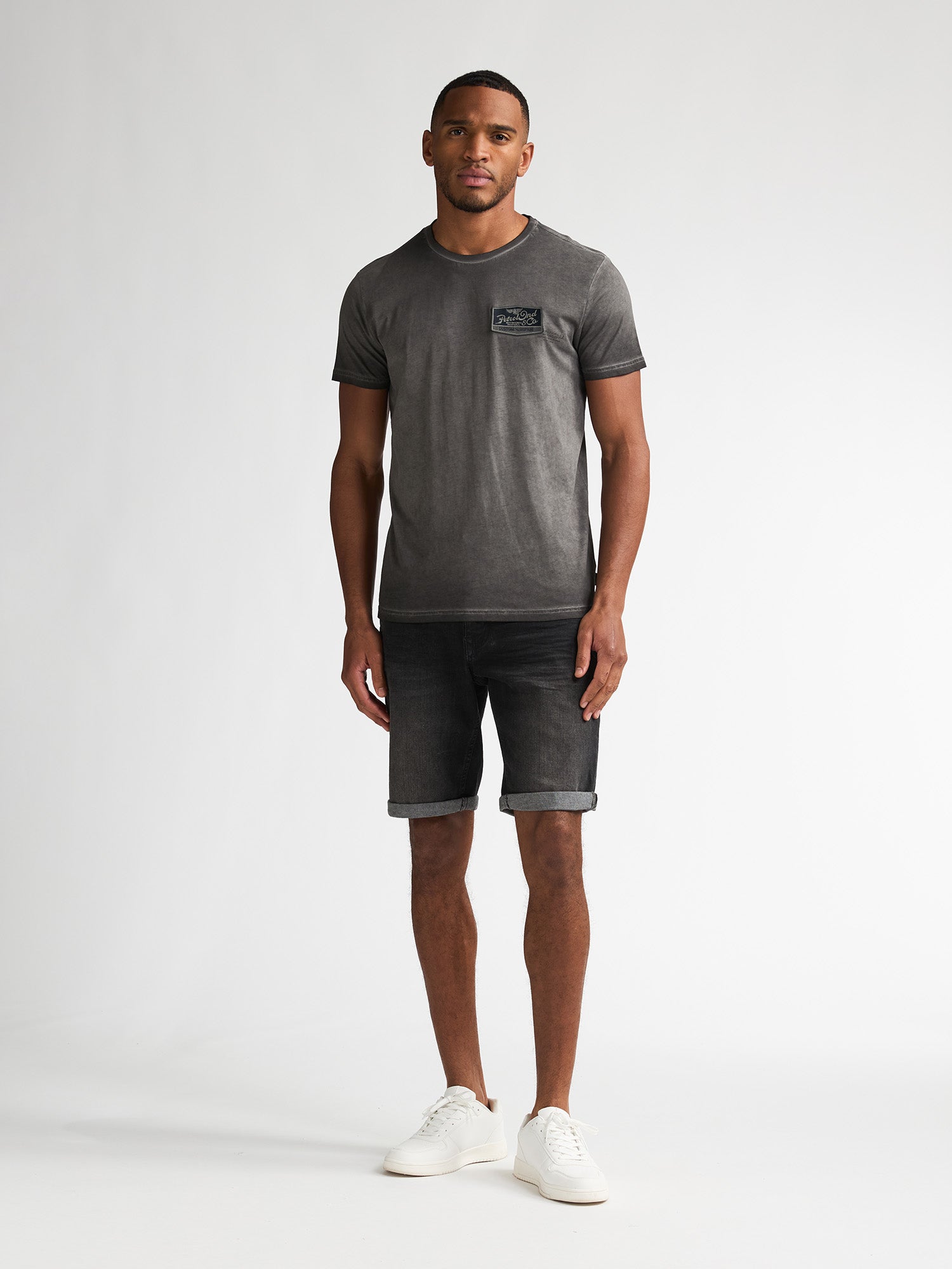Petrol Industries Men T-Shirt Short Sleeve Regular Fit Black