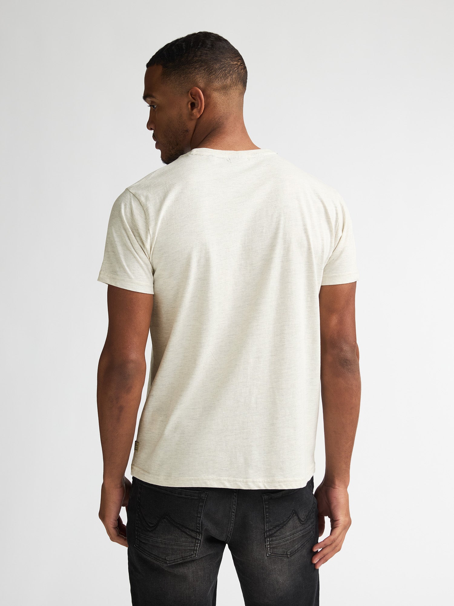 Petrol Industries Men T-Shirt Short Sleeve Regular Fit Antique White Melee