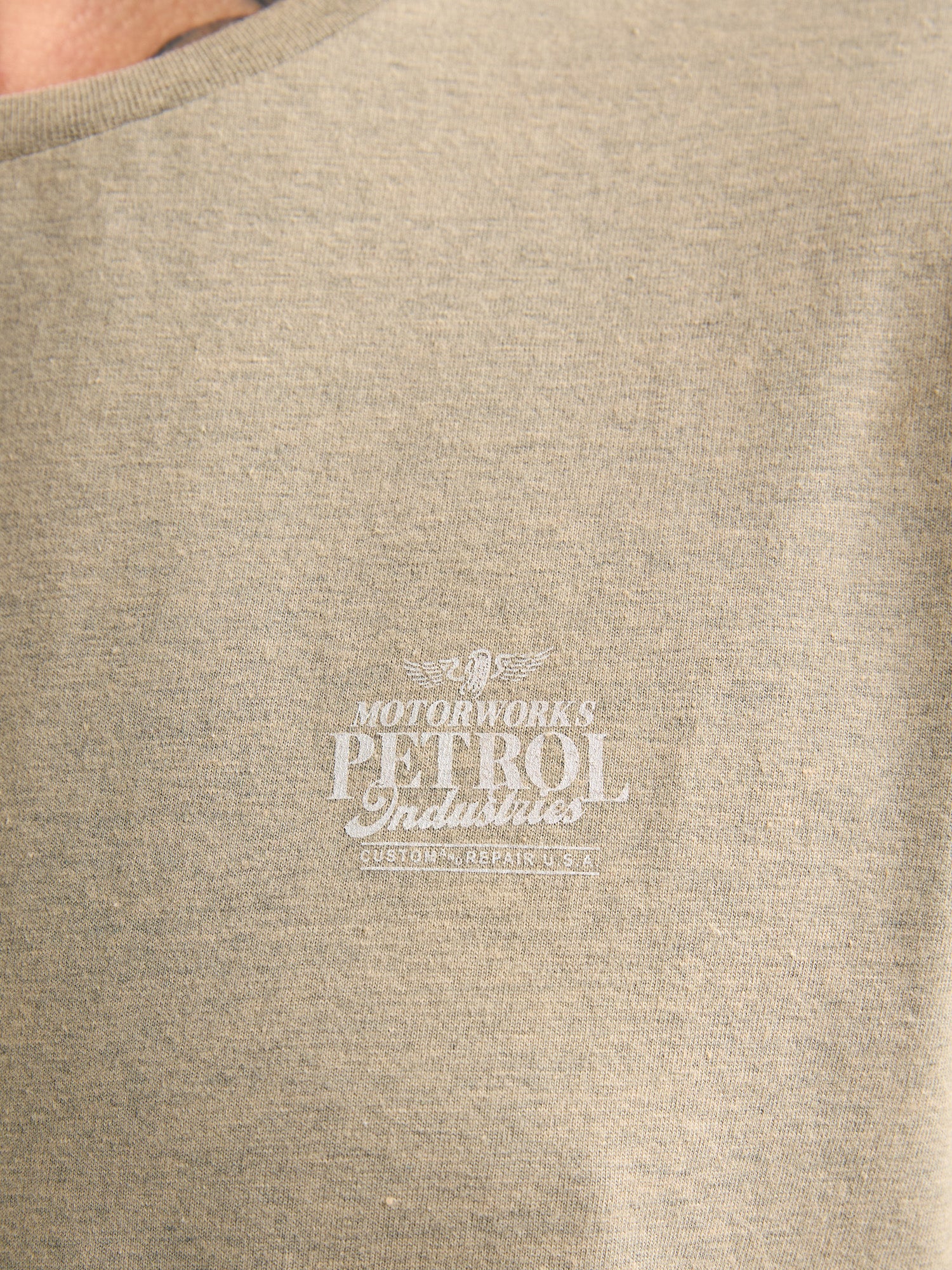 Petrol Industries Men T-Shirt Short Sleeve Regular Fit Light Tan