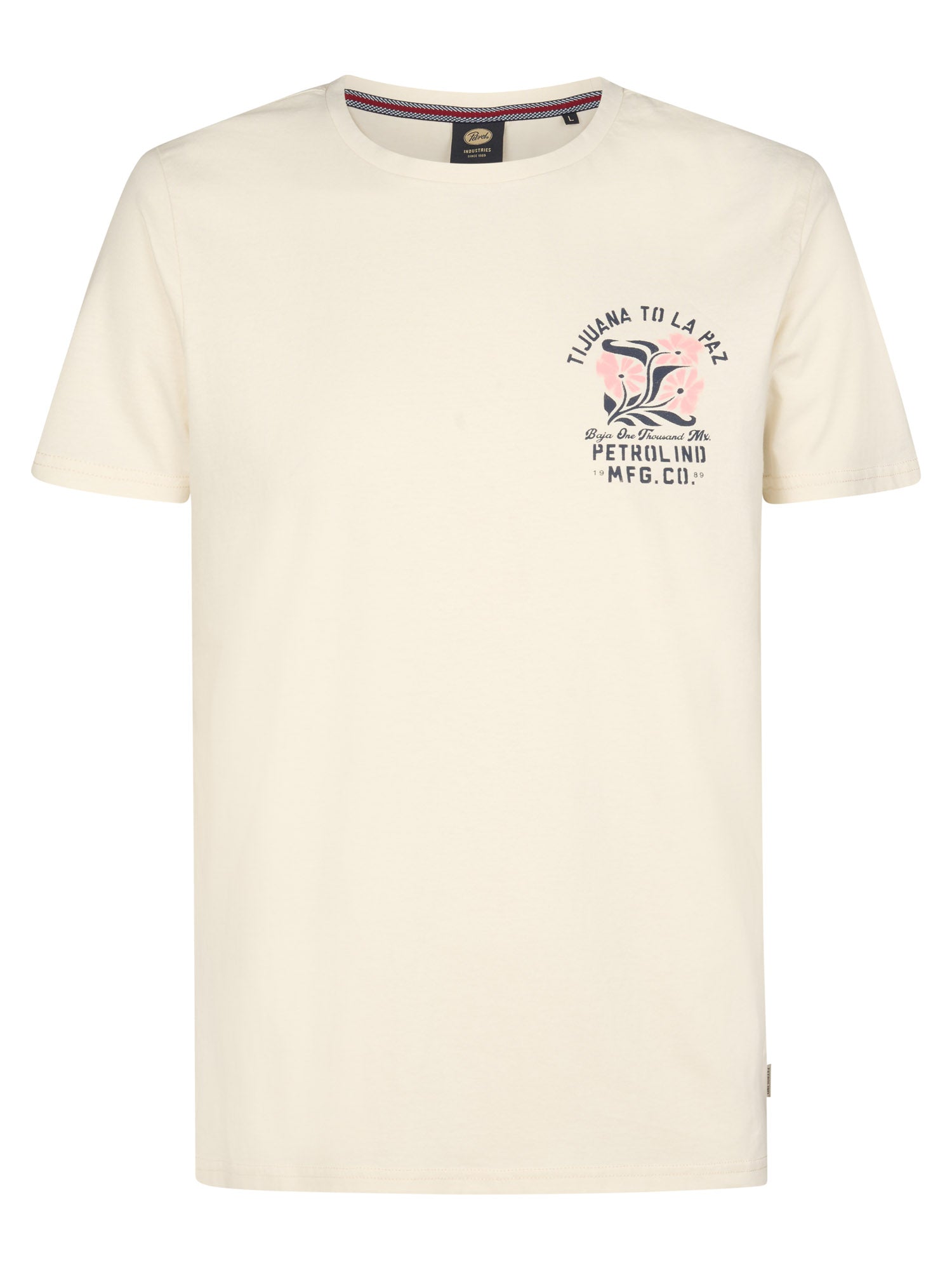 Petrol Industries Men T-Shirt Short Sleeve Classic Print Regular Fit Seashell