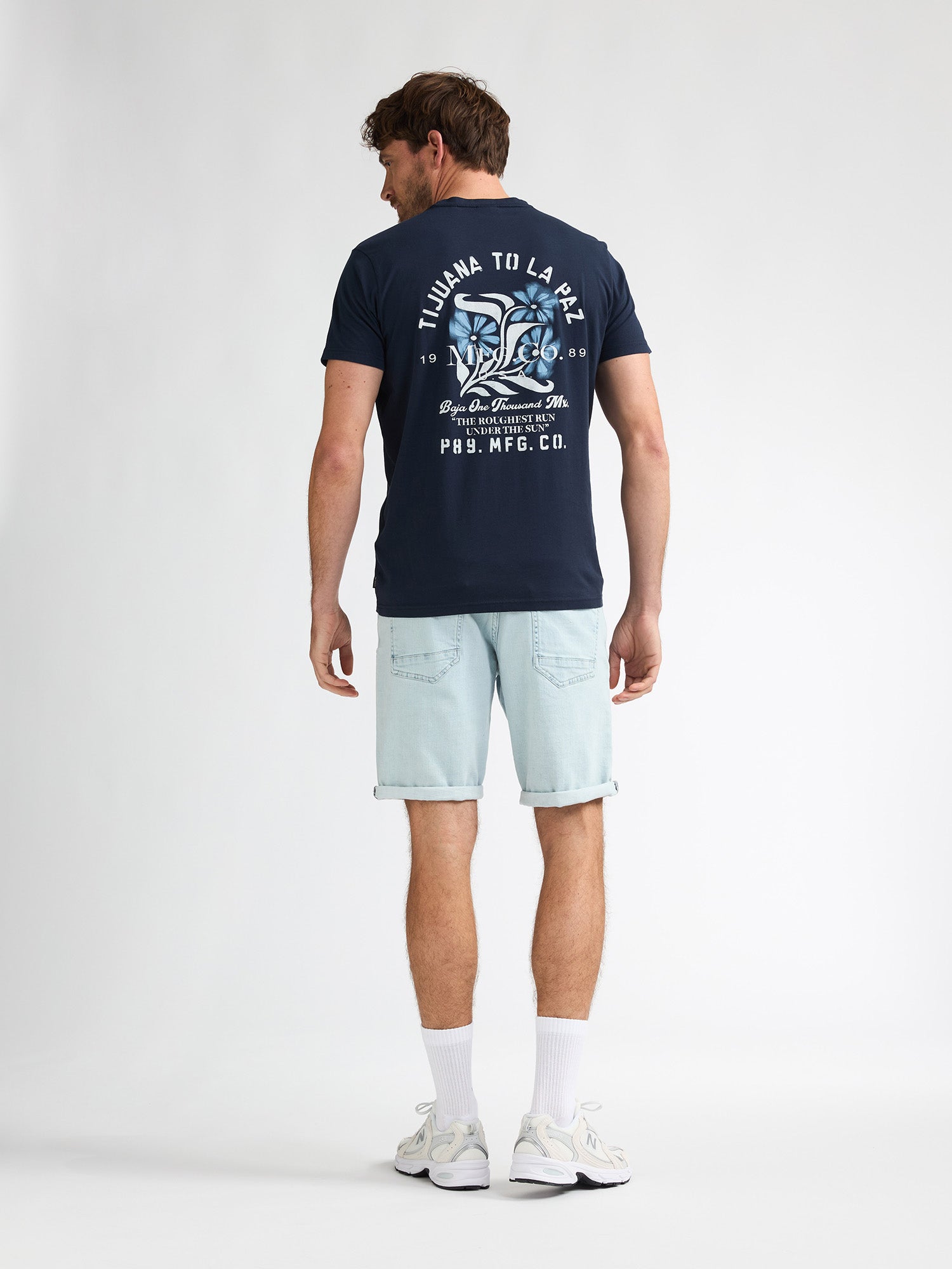 Petrol Industries Men T-Shirt Short Sleeve Classic Print Regular Fit Navy Blue