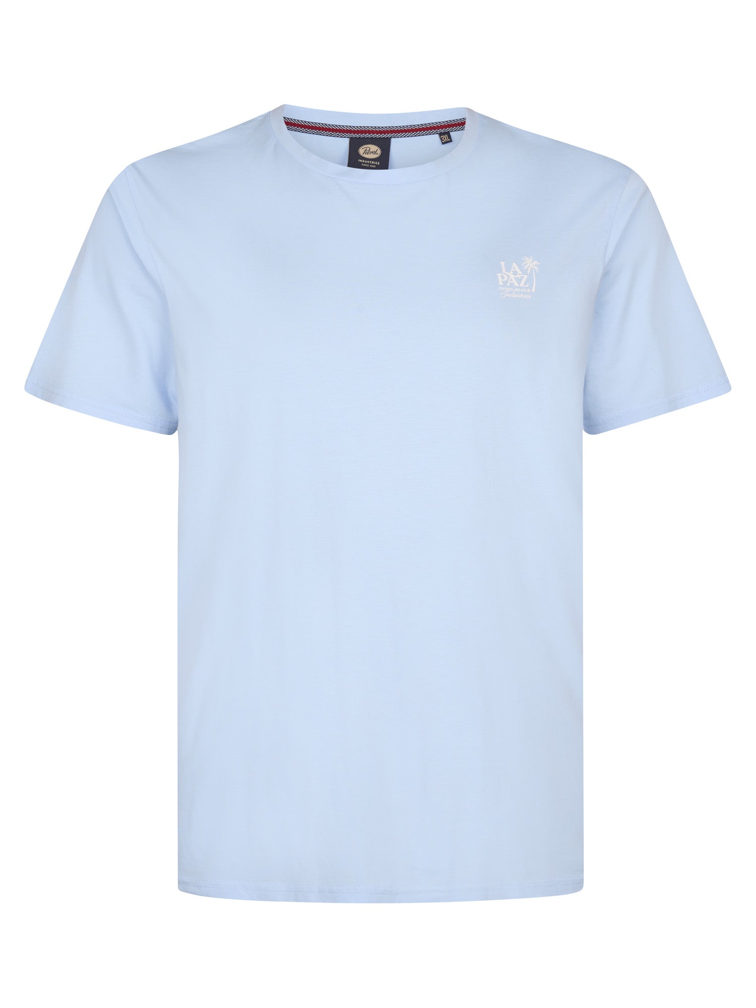Petrol Industries Men T-Shirt Short Sleeve Regular Plus Fit Sky
