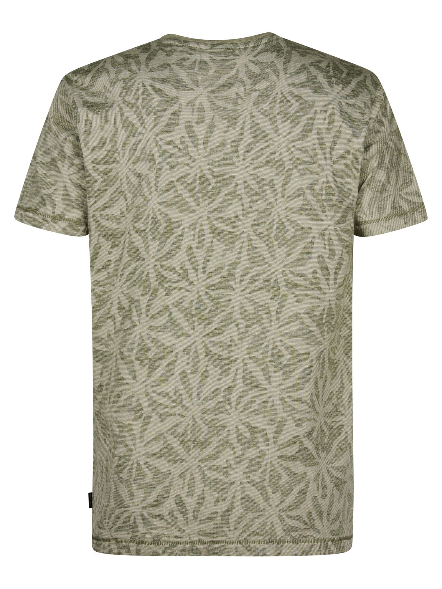 Petrol Industries Men T-Shirt Short Sleeve All-Over Print Regular Fit Dusty Army