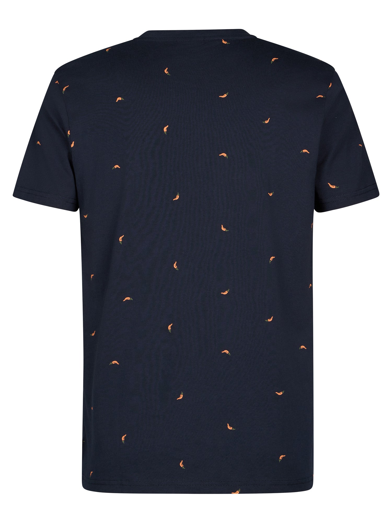 Petrol Industries Men T-Shirt Short Sleeve All-Over Print Regular Fit Navy Blue