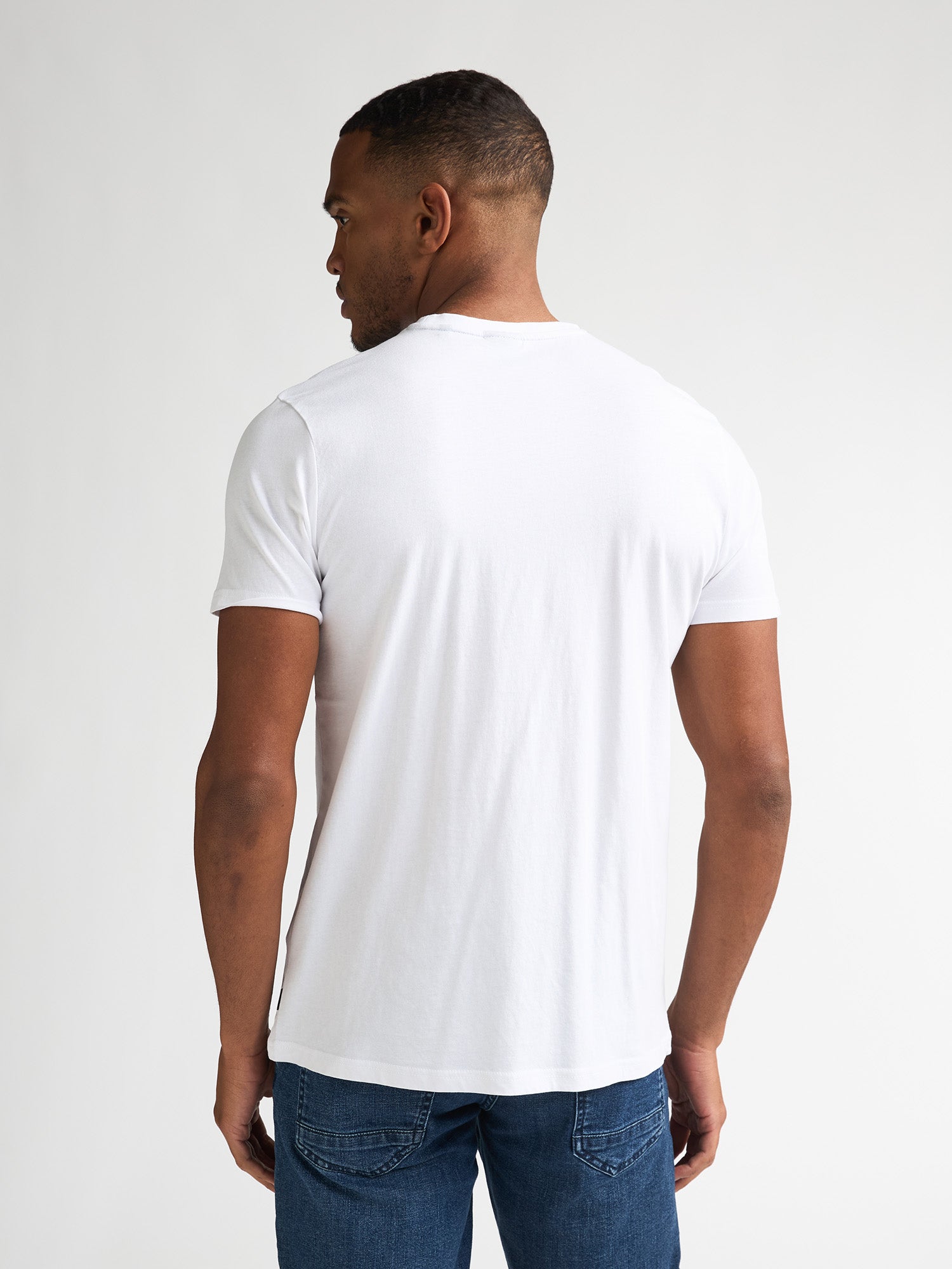 Petrol Industries Men T-Shirt Short Sleeve Classic Print Regular Fit Bright White
