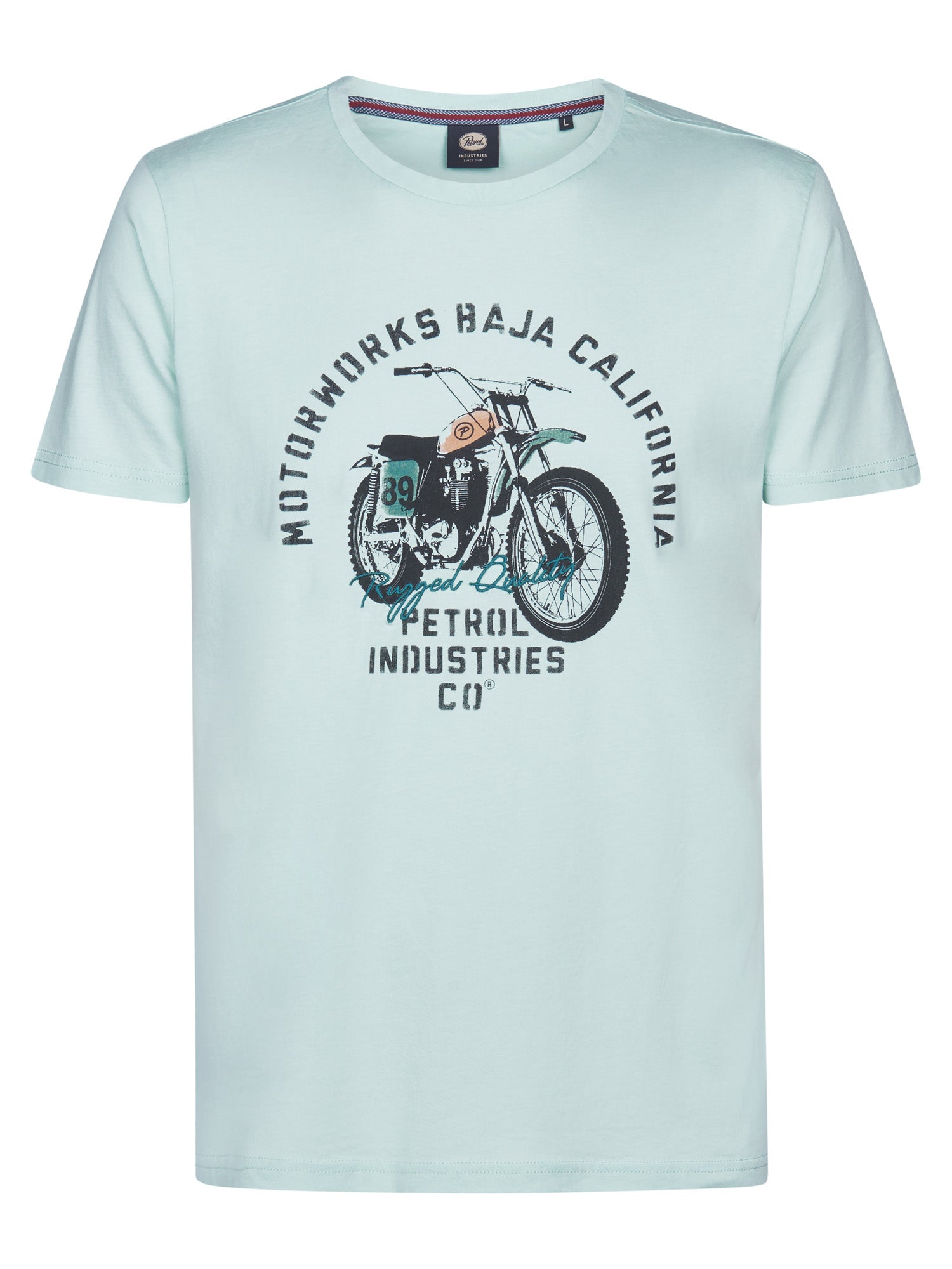 Petrol Industries Men T-Shirt Short Sleeve Classic Print Regular Fit Cool Mint