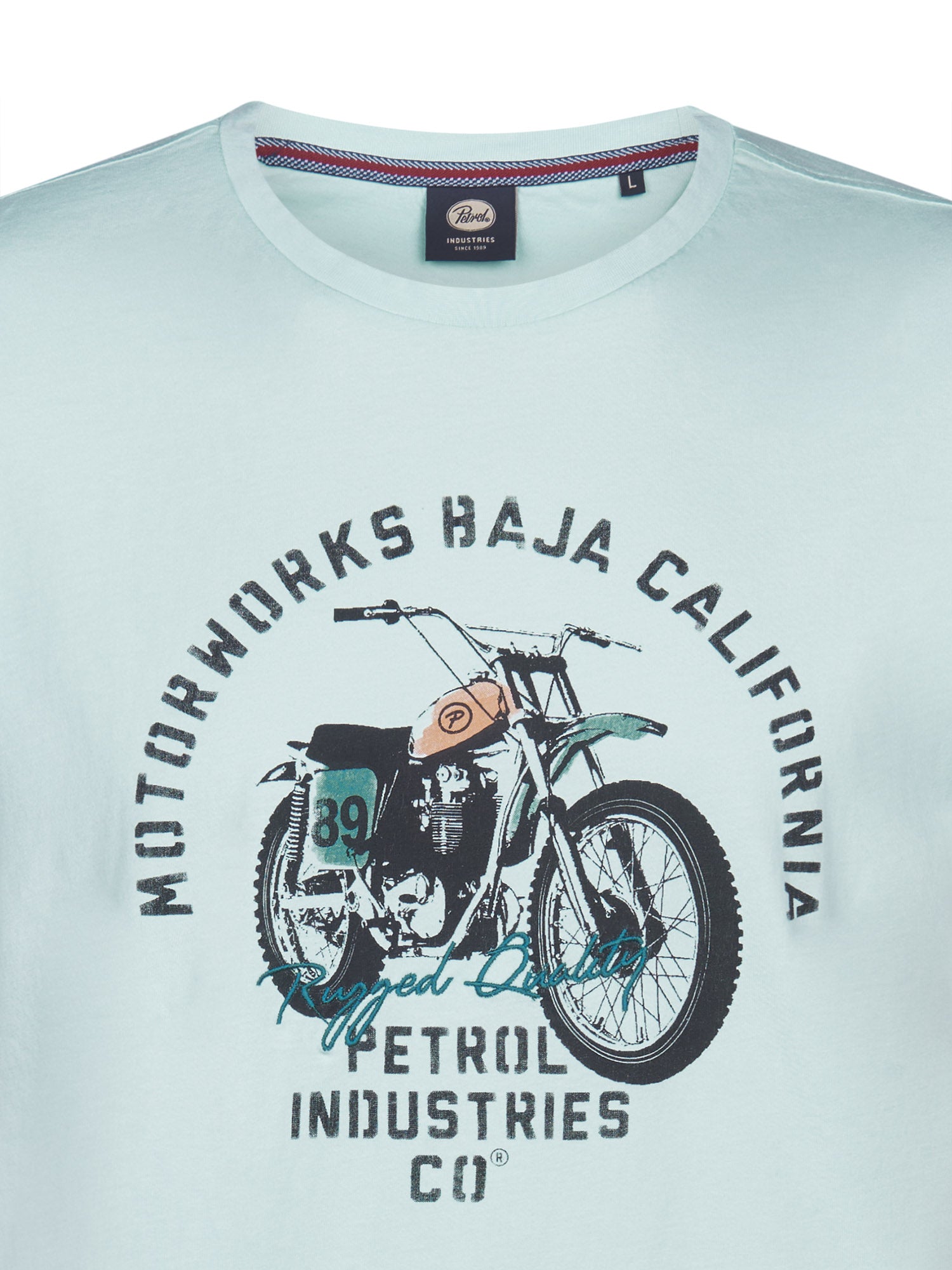 Petrol Industries Men T-Shirt Short Sleeve Classic Print Regular Fit Cool Mint